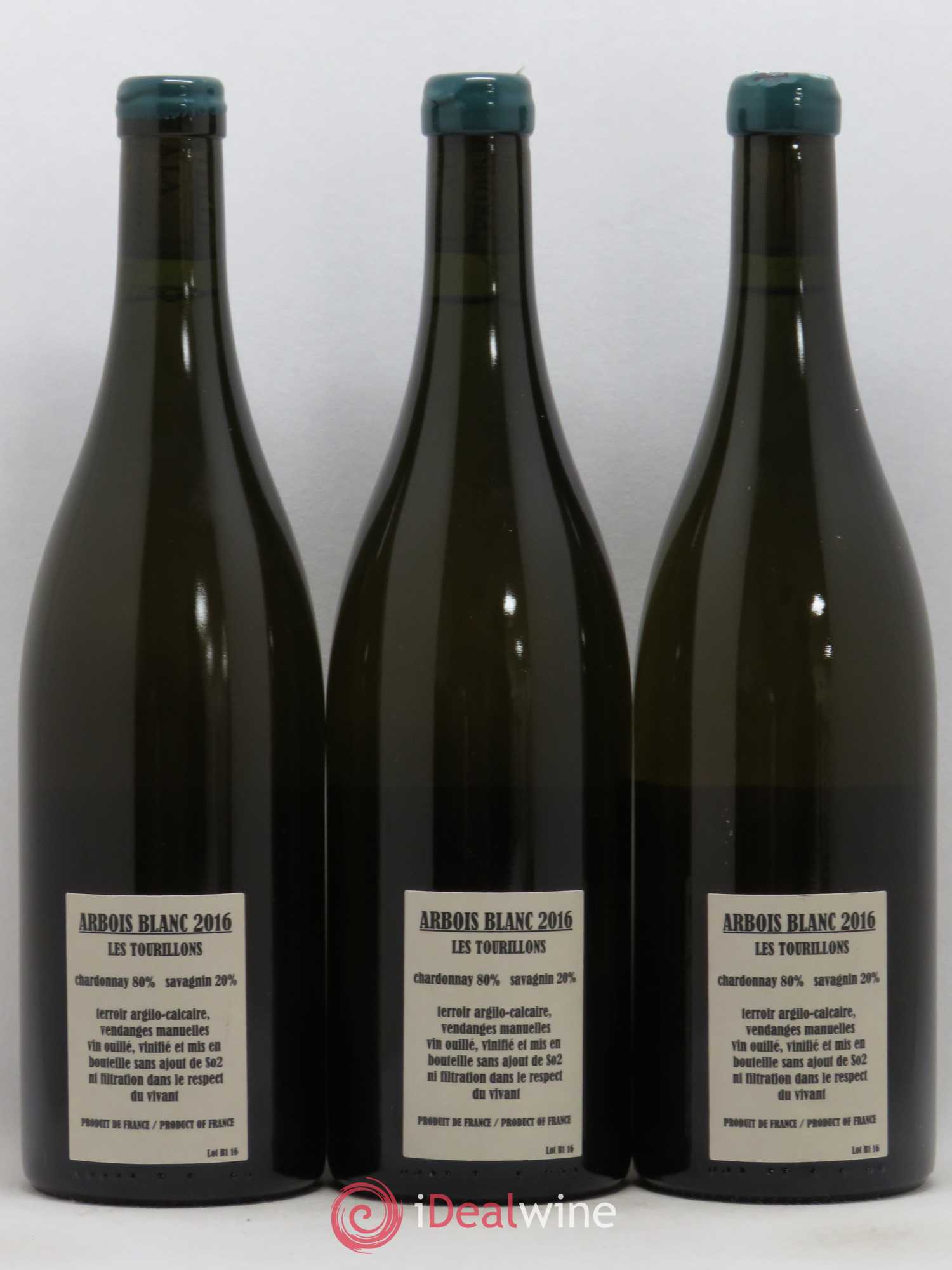 Arbois Chardonnay Savagnin Les Tourillons Adeline Houillon & Renaud Bruyère 2016 - Lot de 3 bouteilles - 1