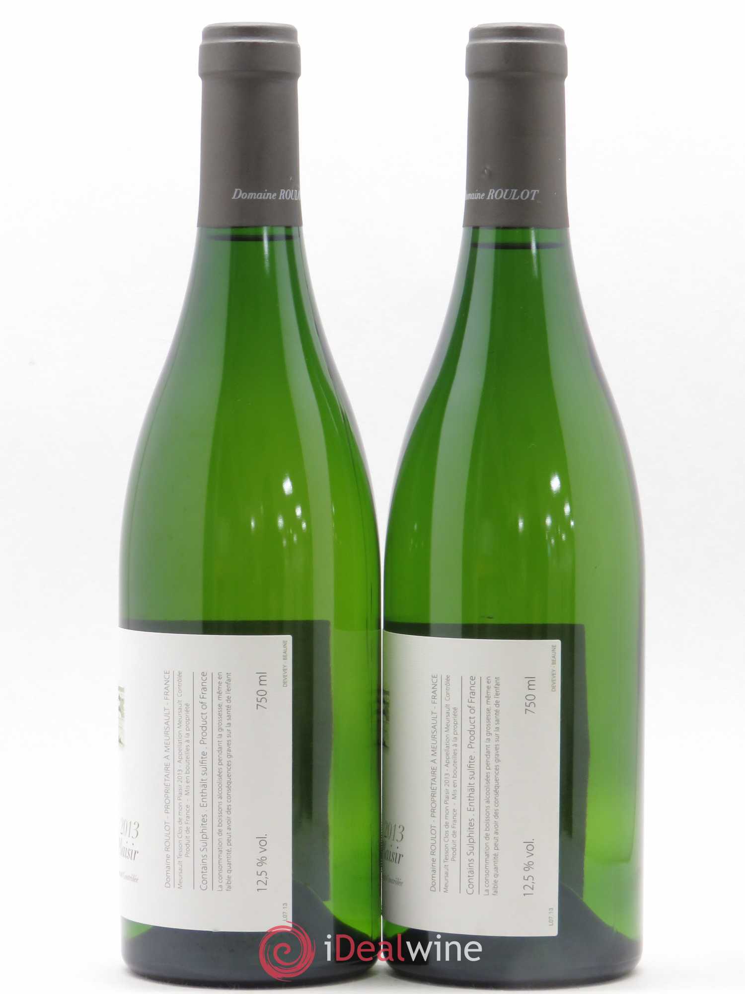 Meursault Les Tessons Clos de Mon plaisir Roulot (Domaine) 2013 - Lot de 2 bouteilles - 1