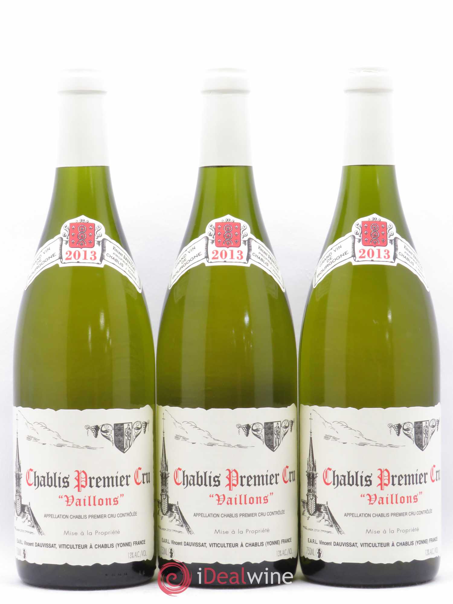 Chablis 1er Cru Vaillons Vincent Dauvissat (Domaine) 2013 - Lot de 3 bouteilles - 0