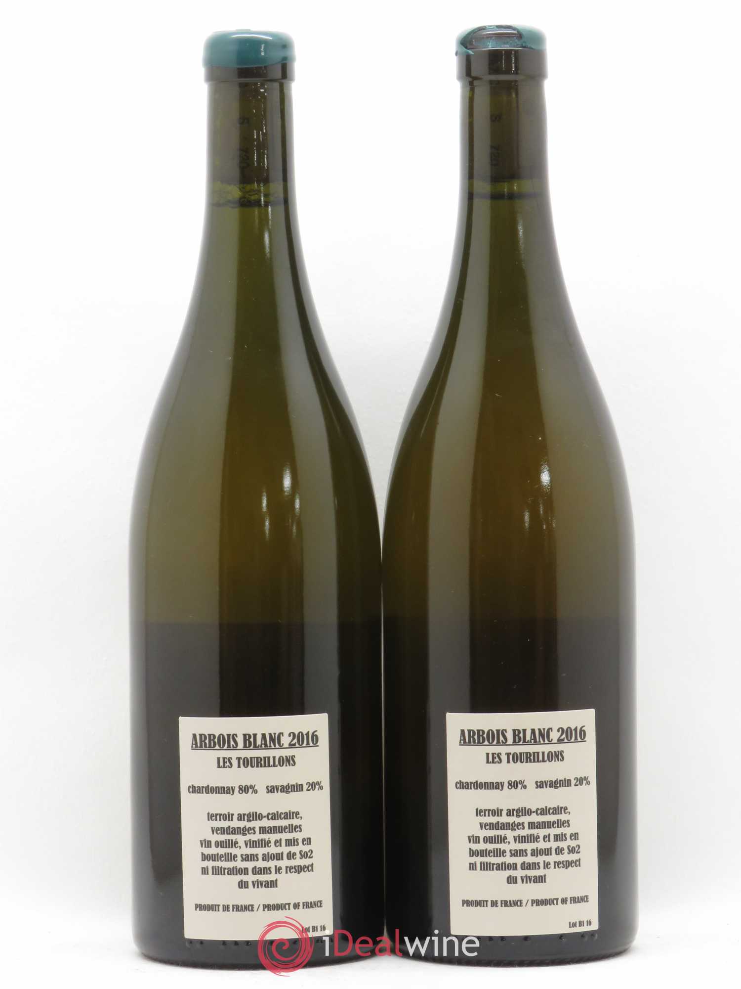 Arbois Chardonnay Savagnin Les Tourillons Adeline Houillon & Renaud Bruyère 2016 - Lot de 2 bouteilles - 1