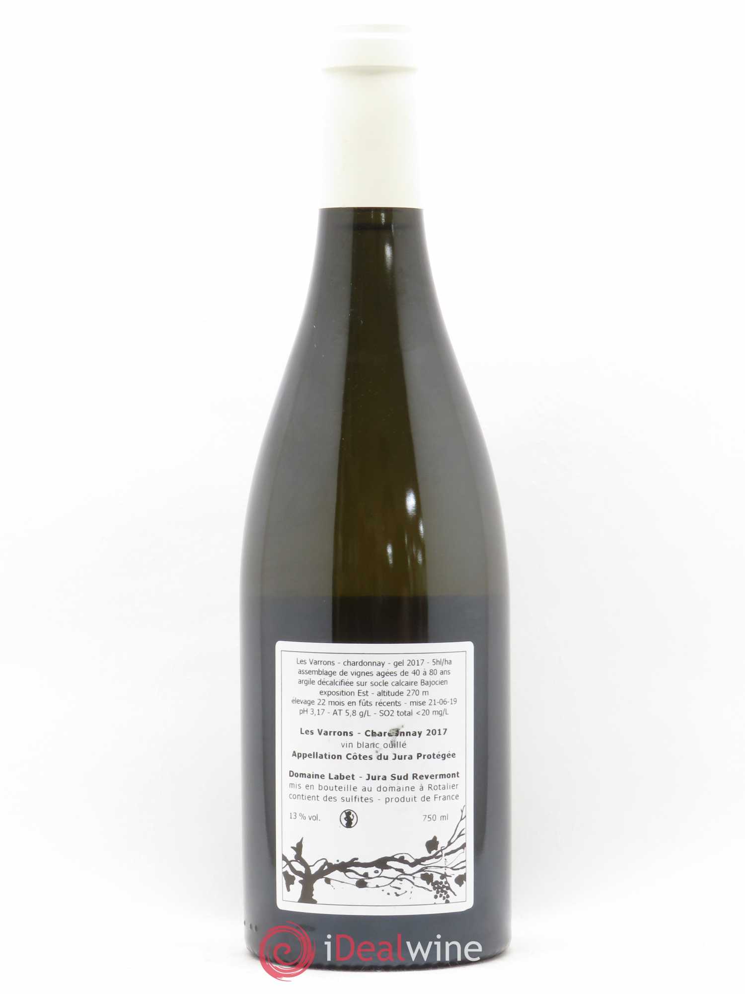 Côtes du Jura Chardonnay Les Varrons Romain - Julien - Charline Labet 2017 - Lot de 1 bouteille - 1