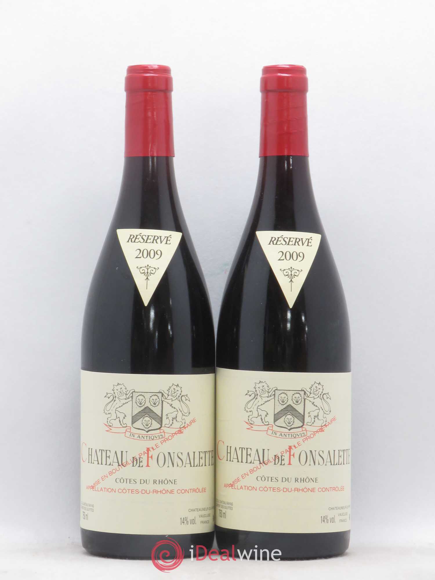 Côtes-du-Rhône Château de Fonsalette Emmanuel Reynaud 2009 - Lot de 2 bouteilles - 0