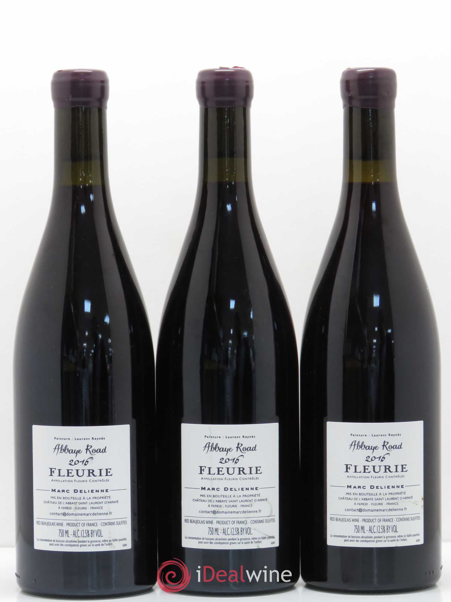 Fleurie Abbaye Road Domaine Marc Delienne 2016 - Posten von 3 Flaschen - 1