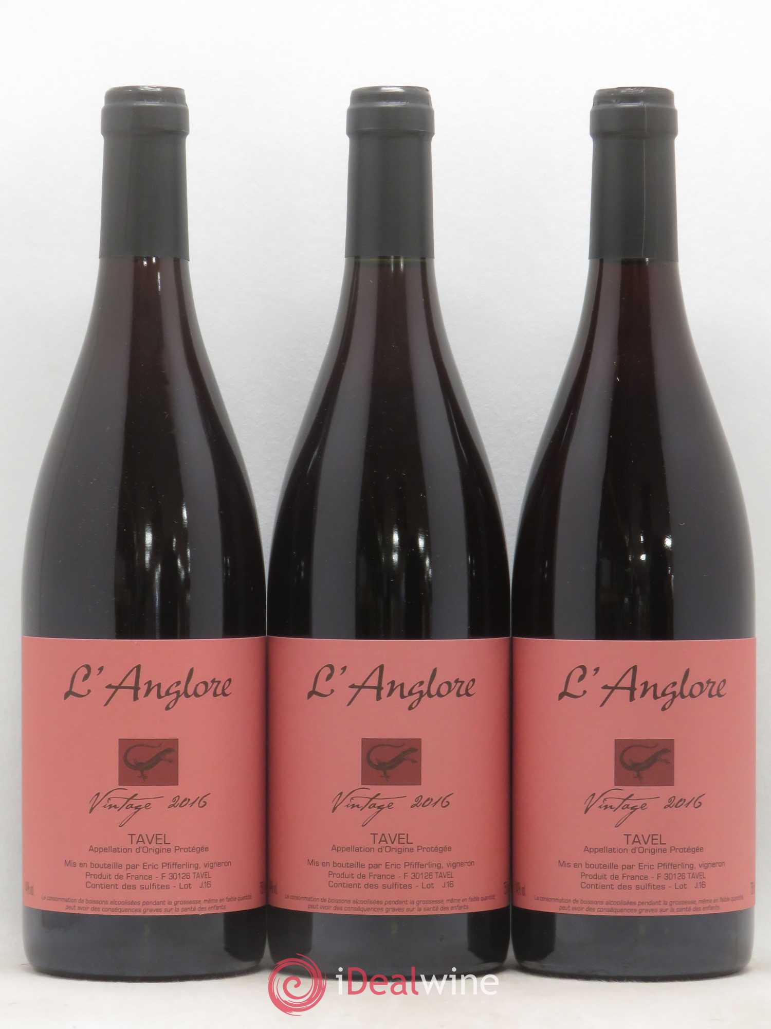Tavel Vintage L'Anglore 2016 - Lot de 3 bouteilles - 0