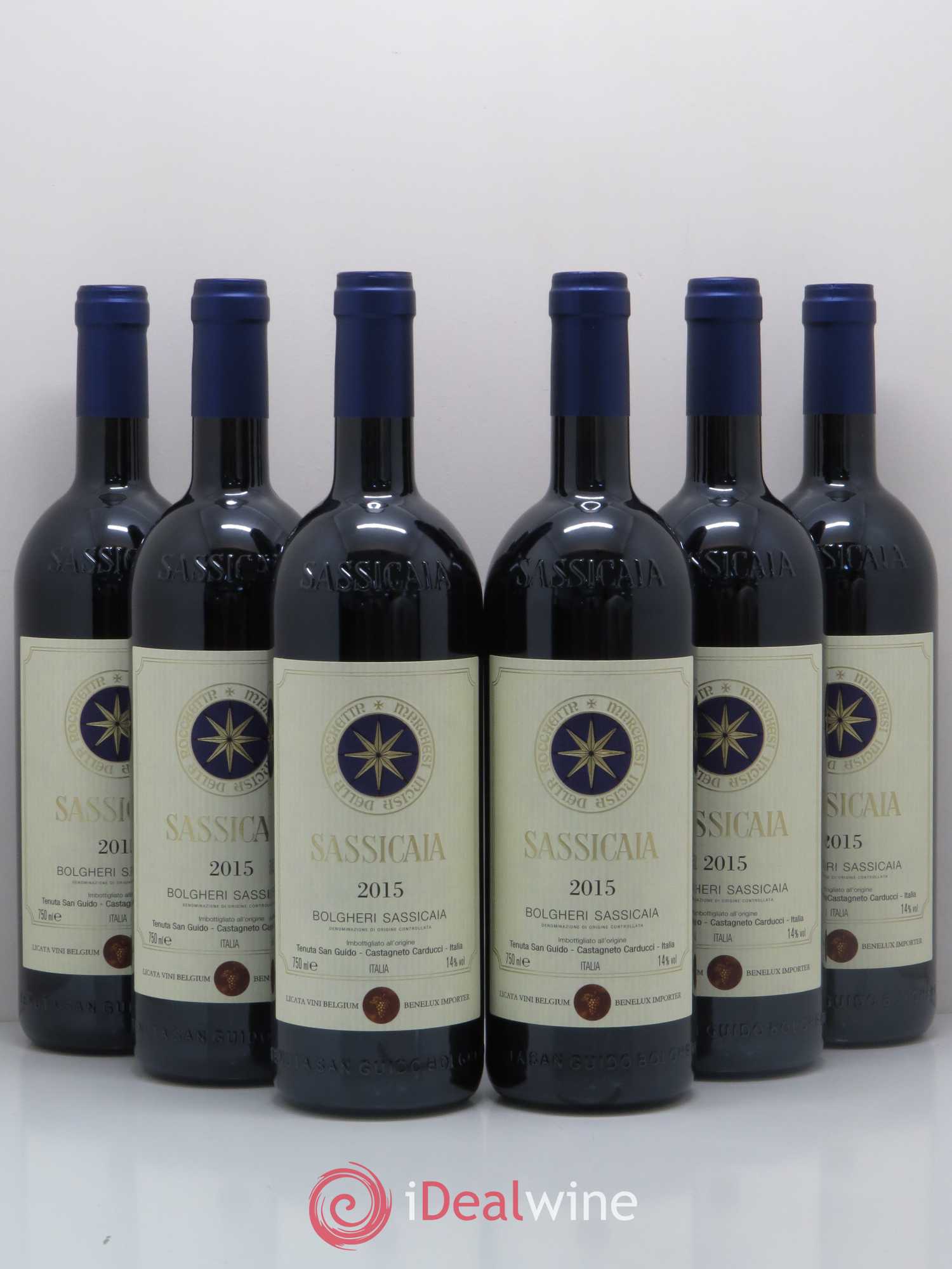 Bolgheri DOC Sassicaia Tenuta San Guido 2015 - Lot de 6 bouteilles - 0