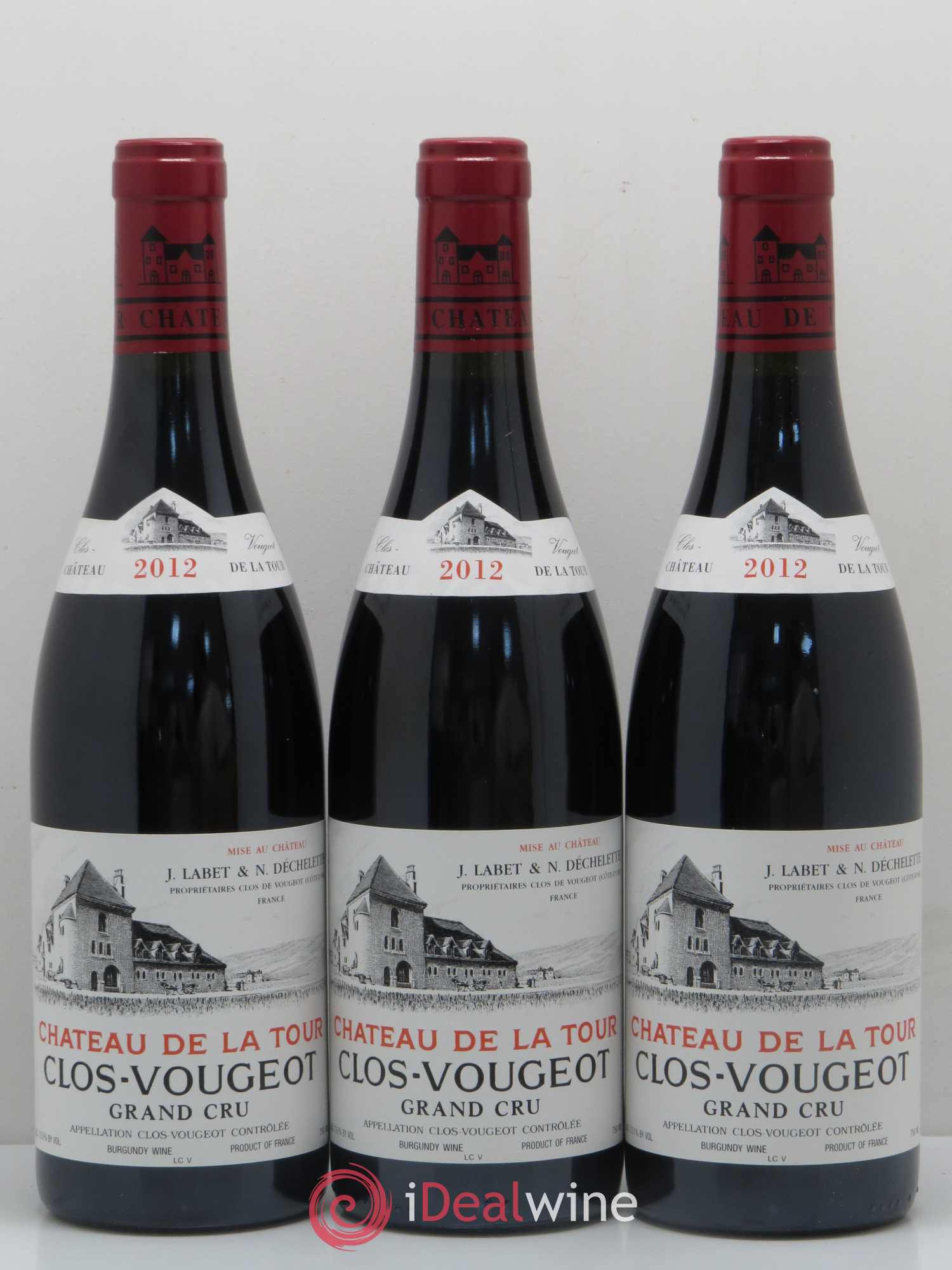 Clos de Vougeot Grand Cru Château de La Tour 2012 - Lot de 3 bouteilles - 0