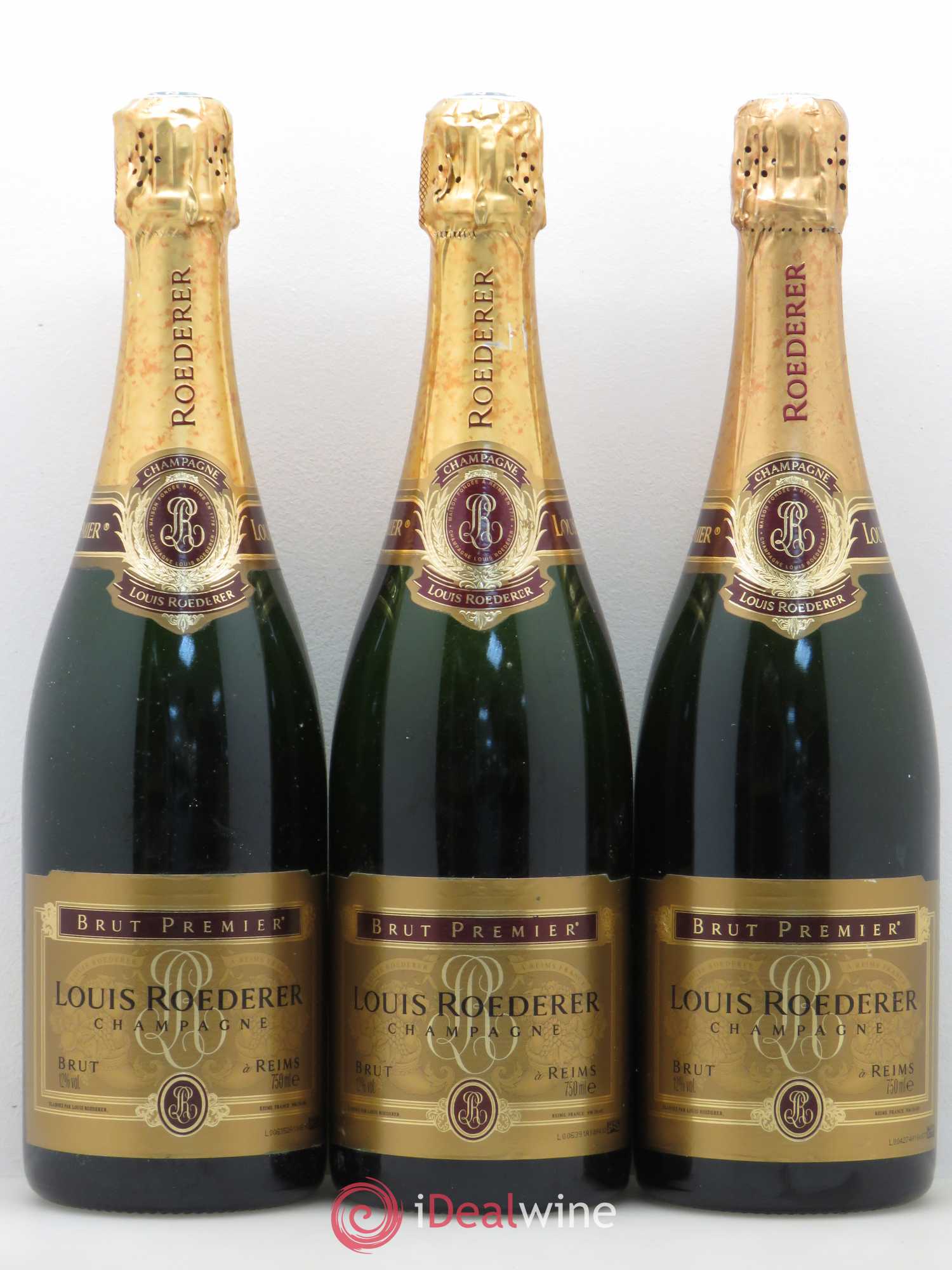 Millésimé Brut Louis Roederer - Lot de 3 bouteilles - 0