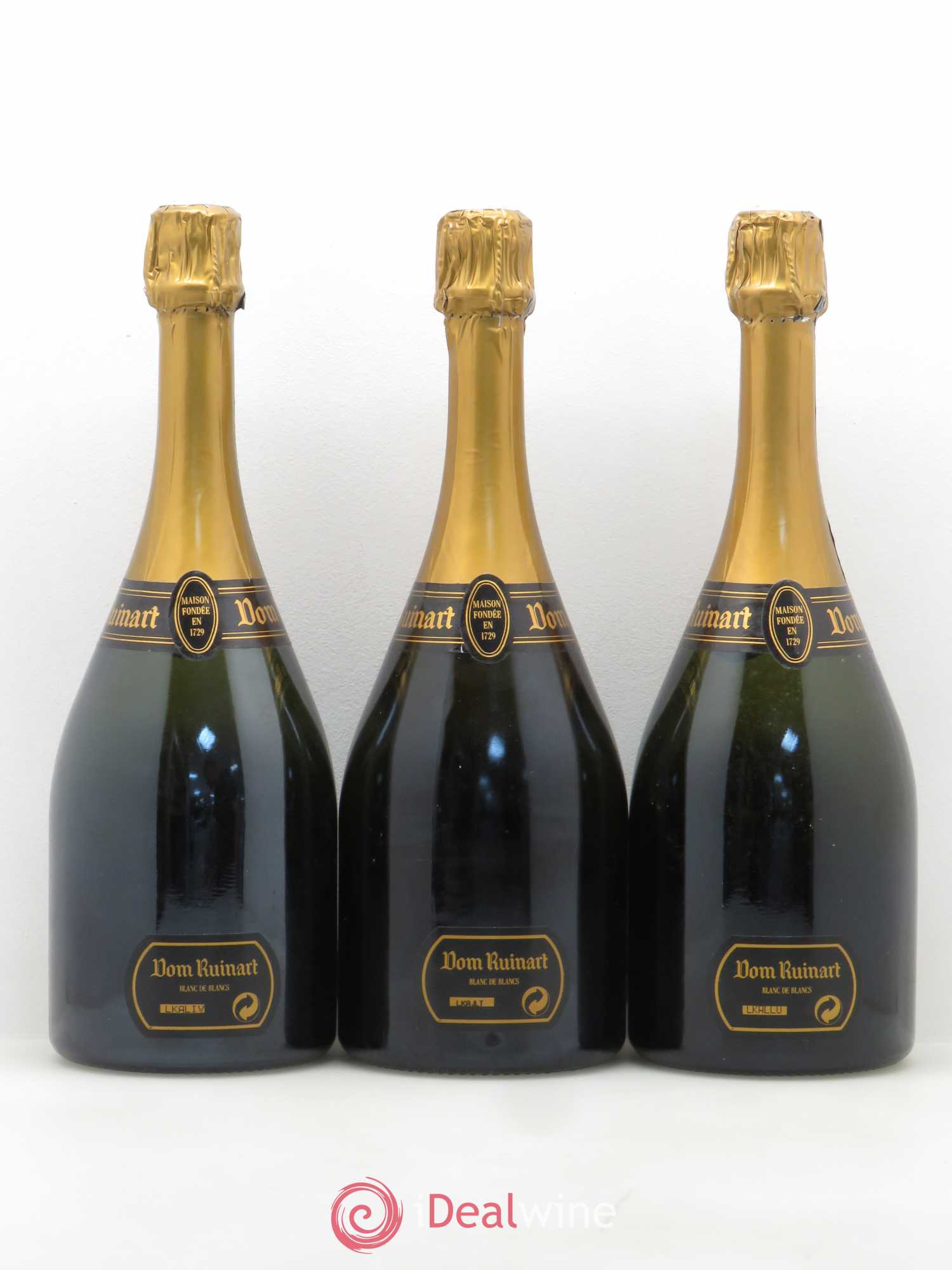 Dom Ruinart Brut Ruinart 1990 - Lot de 3 bouteilles - 1