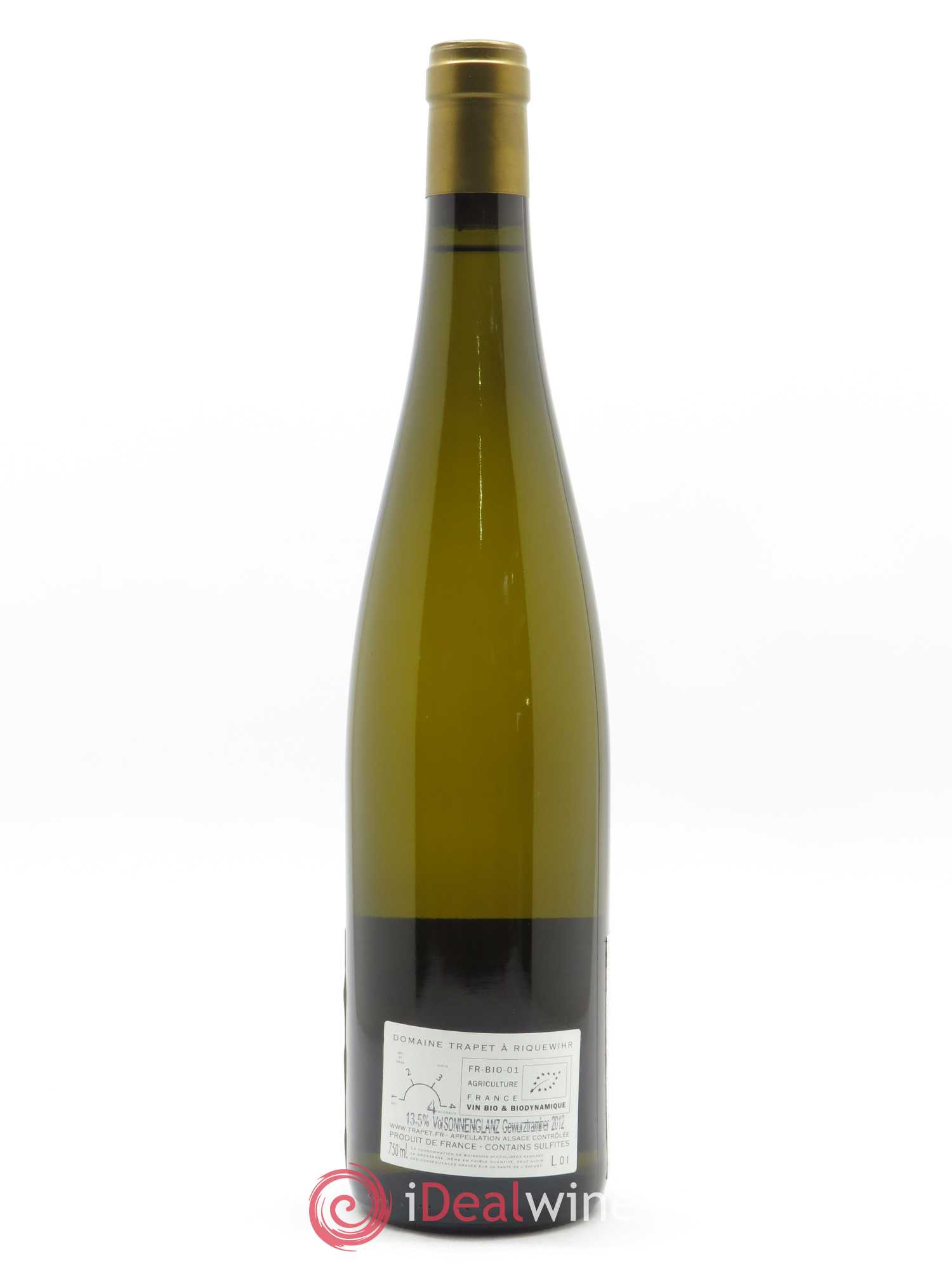 Alsace Gewurztraminer Grand Cru Sonnenglanz Domaine Trapet 2012 - Lot de 1 bouteille - 1
