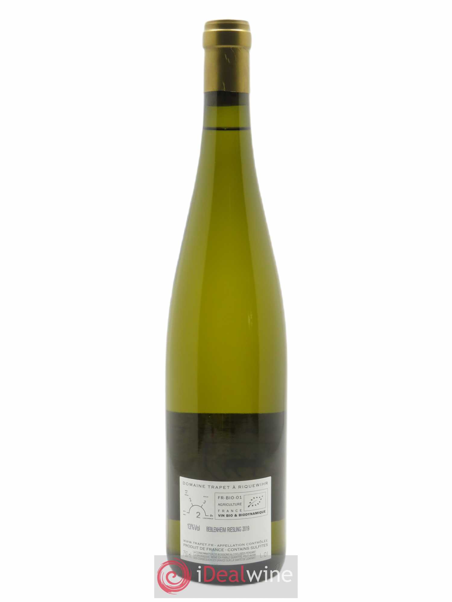 Alsace Riesling Beblenheim Domaine Trapet 2019 - Lot de 1 bouteille - 1