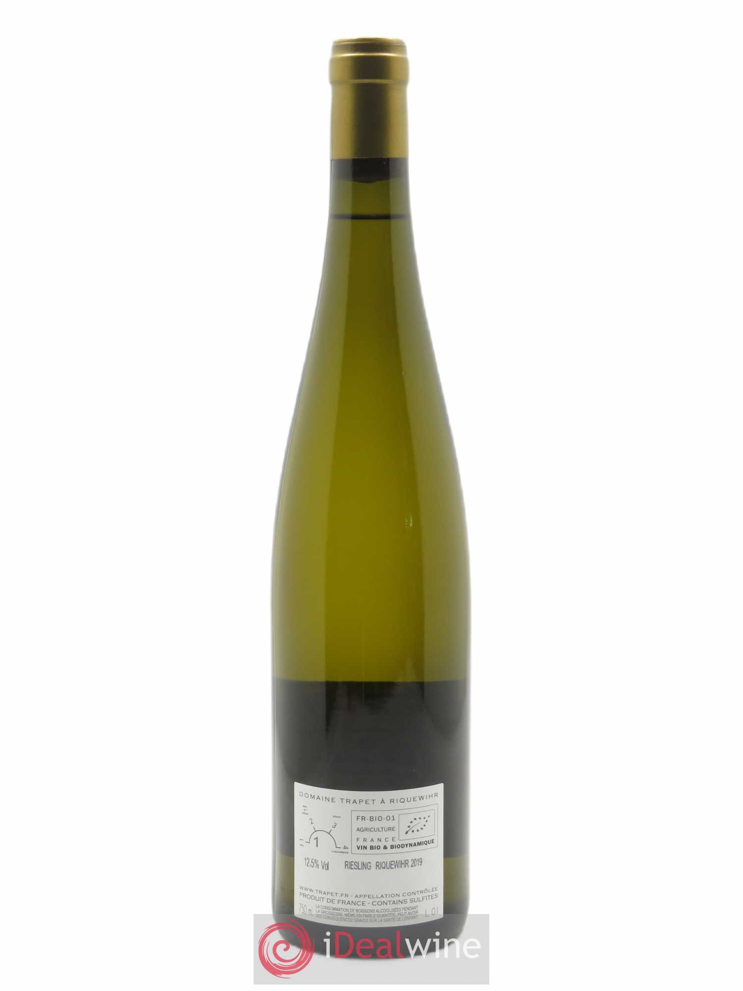 Alsace Riesling Riquewihr Domaine Trapet 2019 - Lot de 1 bouteille - 1