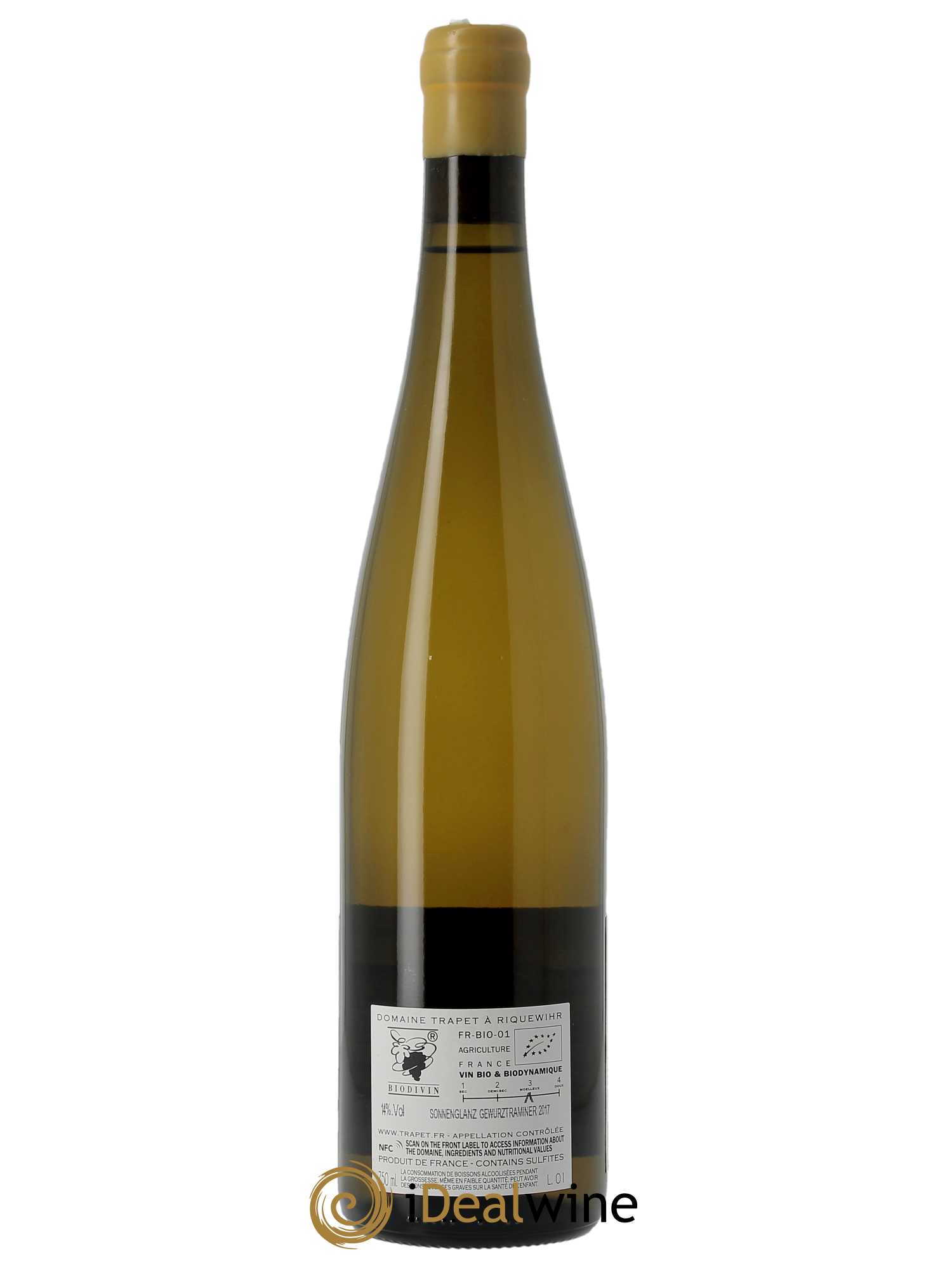 Alsace Gewurztraminer Grand Cru Sonnenglanz Domaine Trapet  2017 - Lot de 1 bouteille - 1