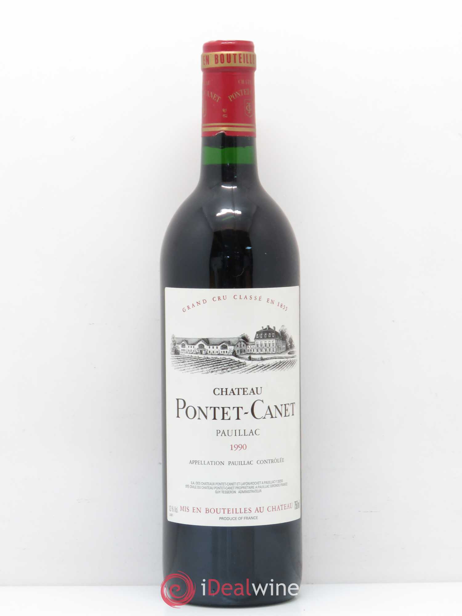 Château Pontet Canet 5ème Grand Cru Classé 1990 - Lot de 1 bouteille - 0