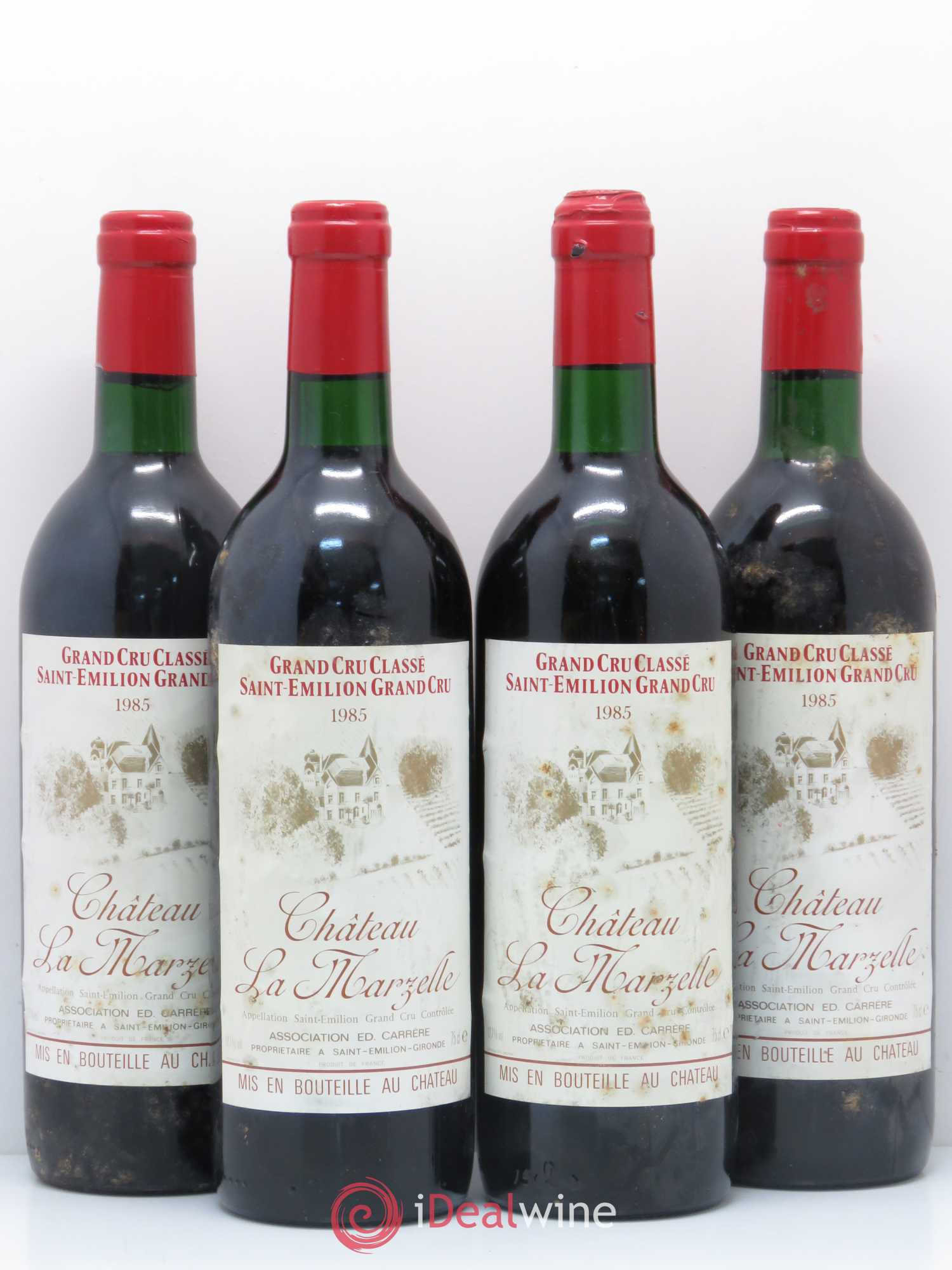 Château La Marzelle Grand Cru Classé 1985 - Lot de 4 bouteilles - 0
