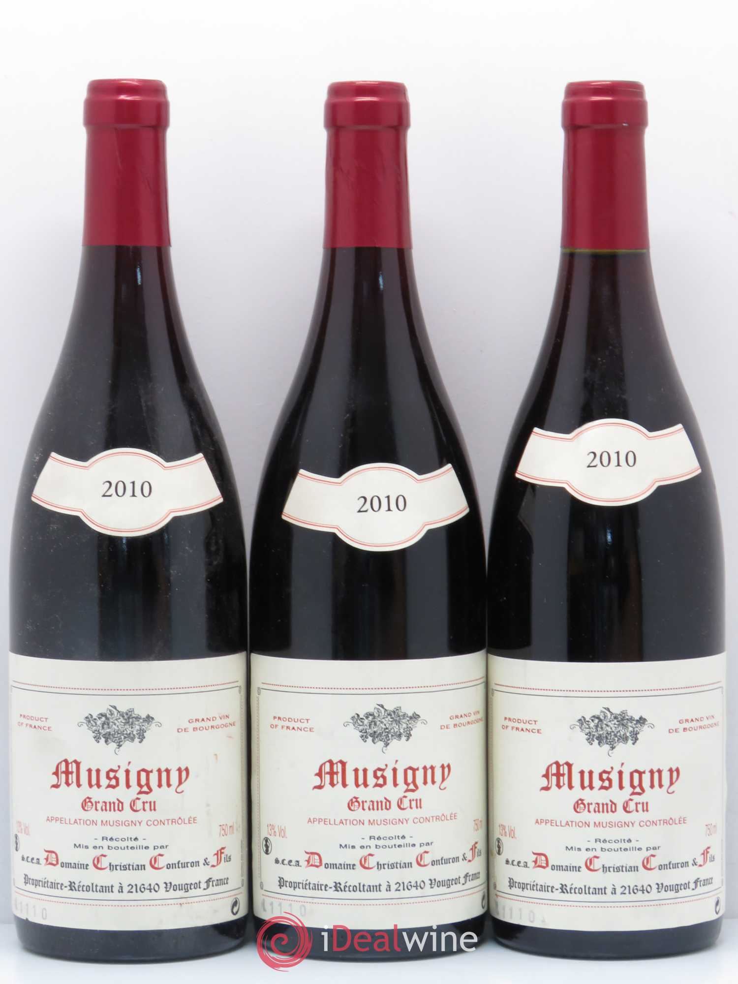 Musigny Grand Cru Christian Confuron 2010 - Lot de 3 bouteilles - 0