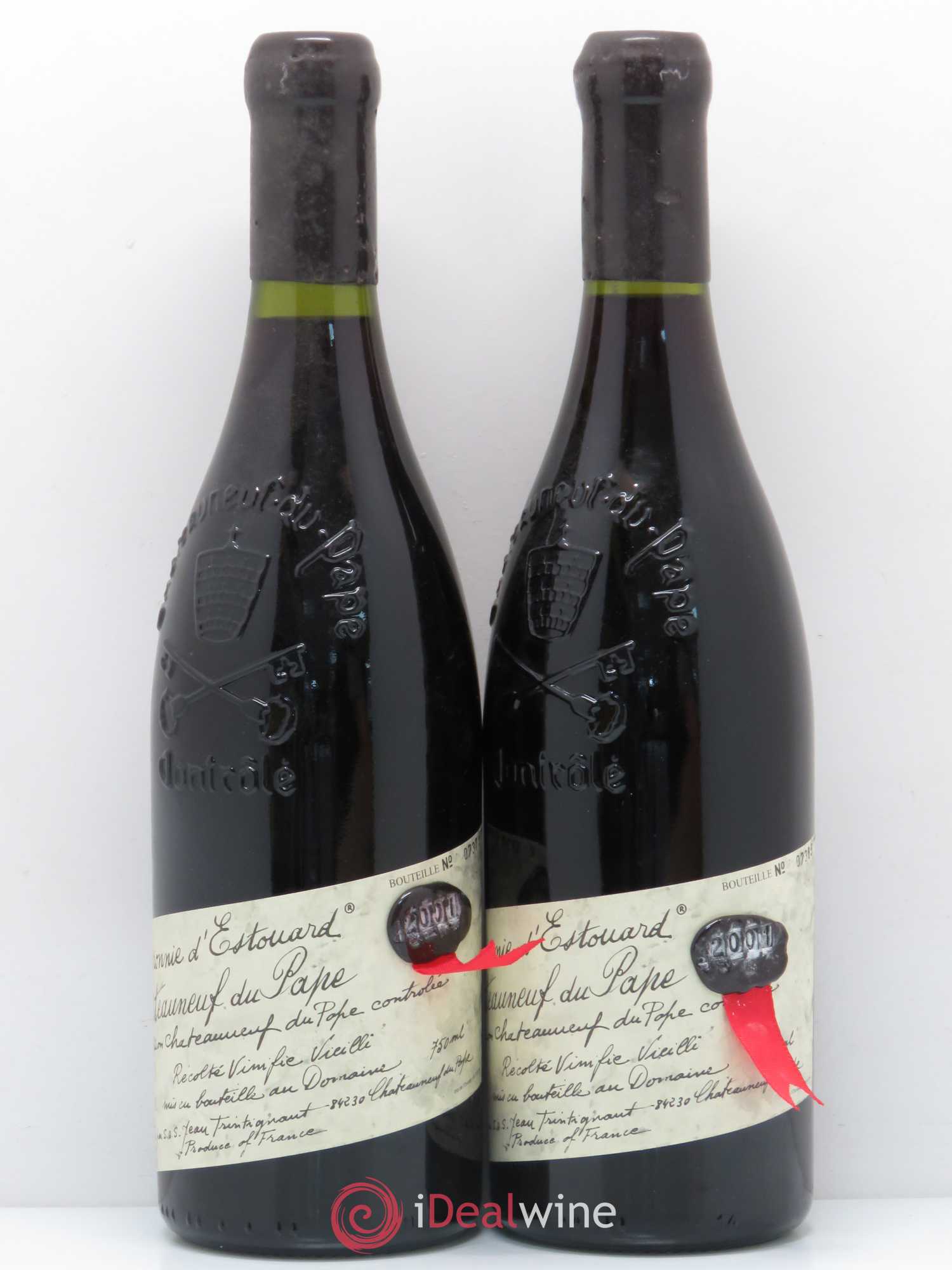 Châteauneuf-du-Pape Baronnie d'Estouard 2001 - Posten von 2 Flaschen - 0