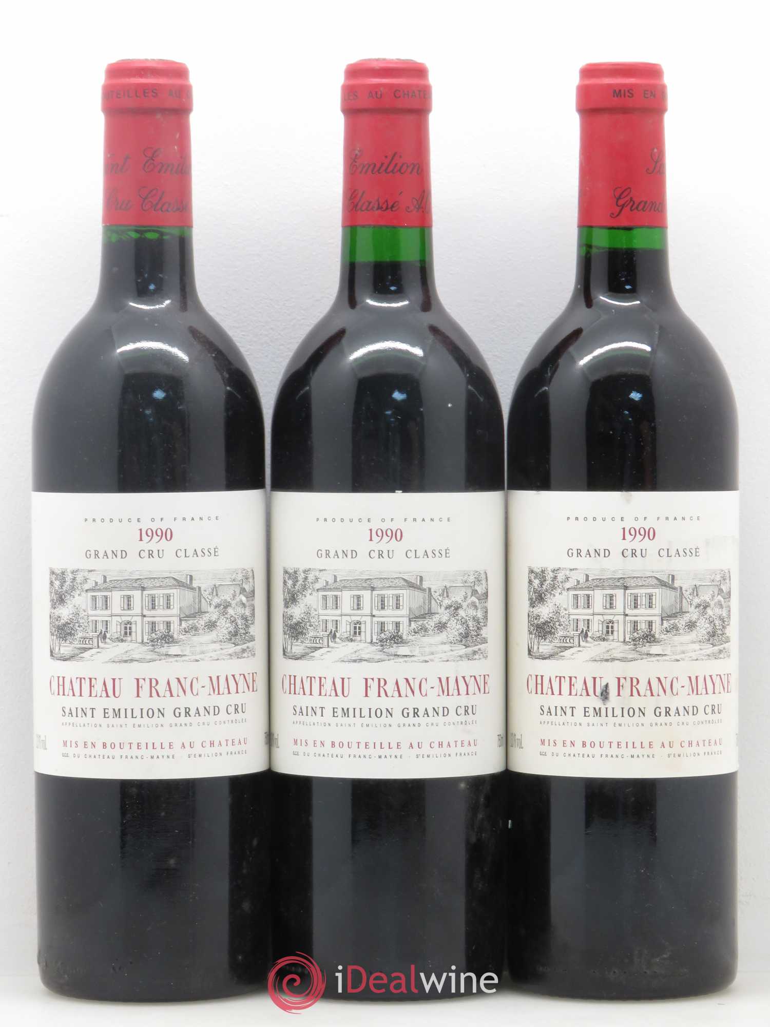 Château Franc Mayne Grand Cru Classé 1990 - Lot de 6 bouteilles - 1