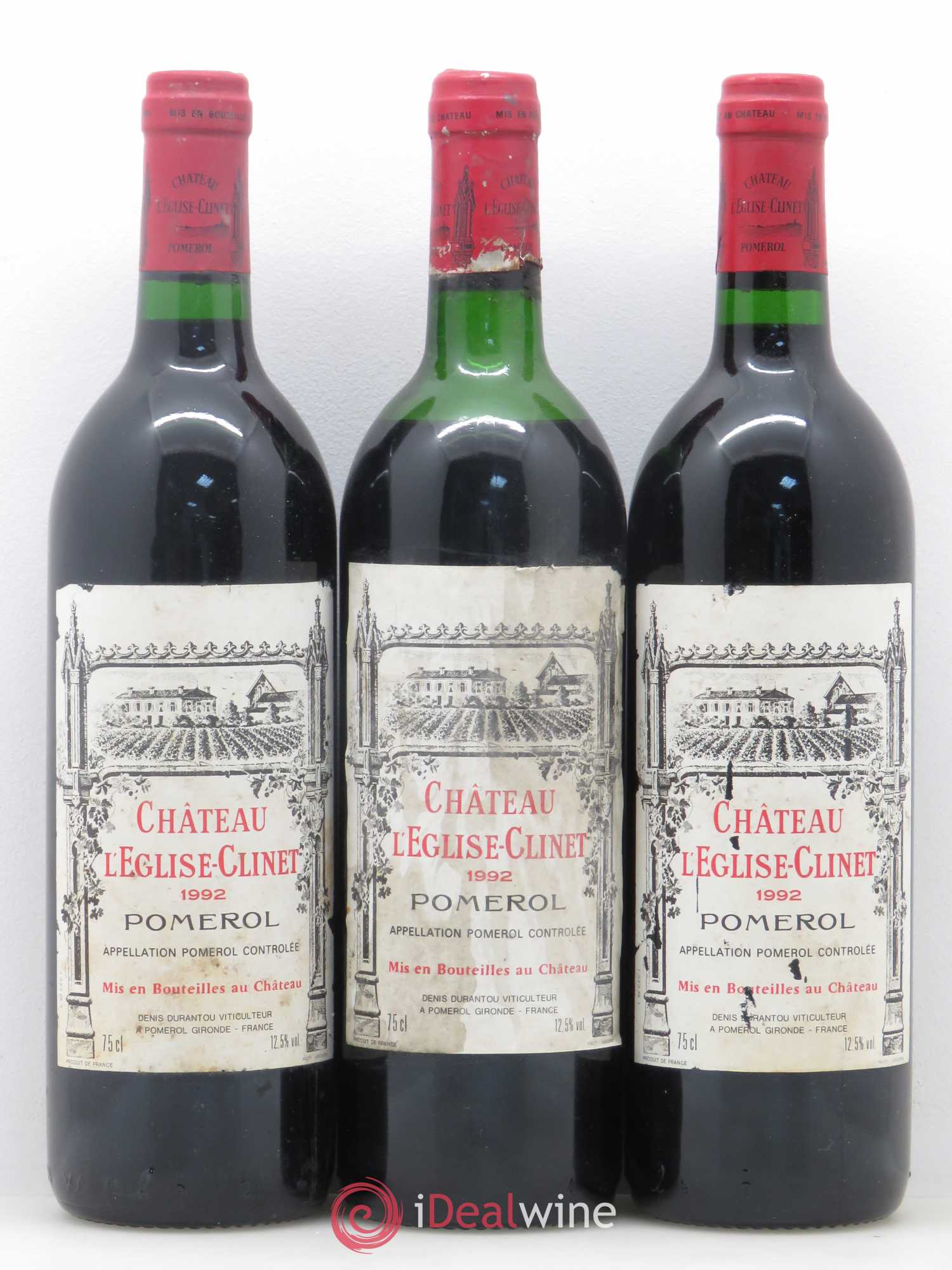 Château l' Église Clinet 1992 - Lot de 3 bouteilles - 0