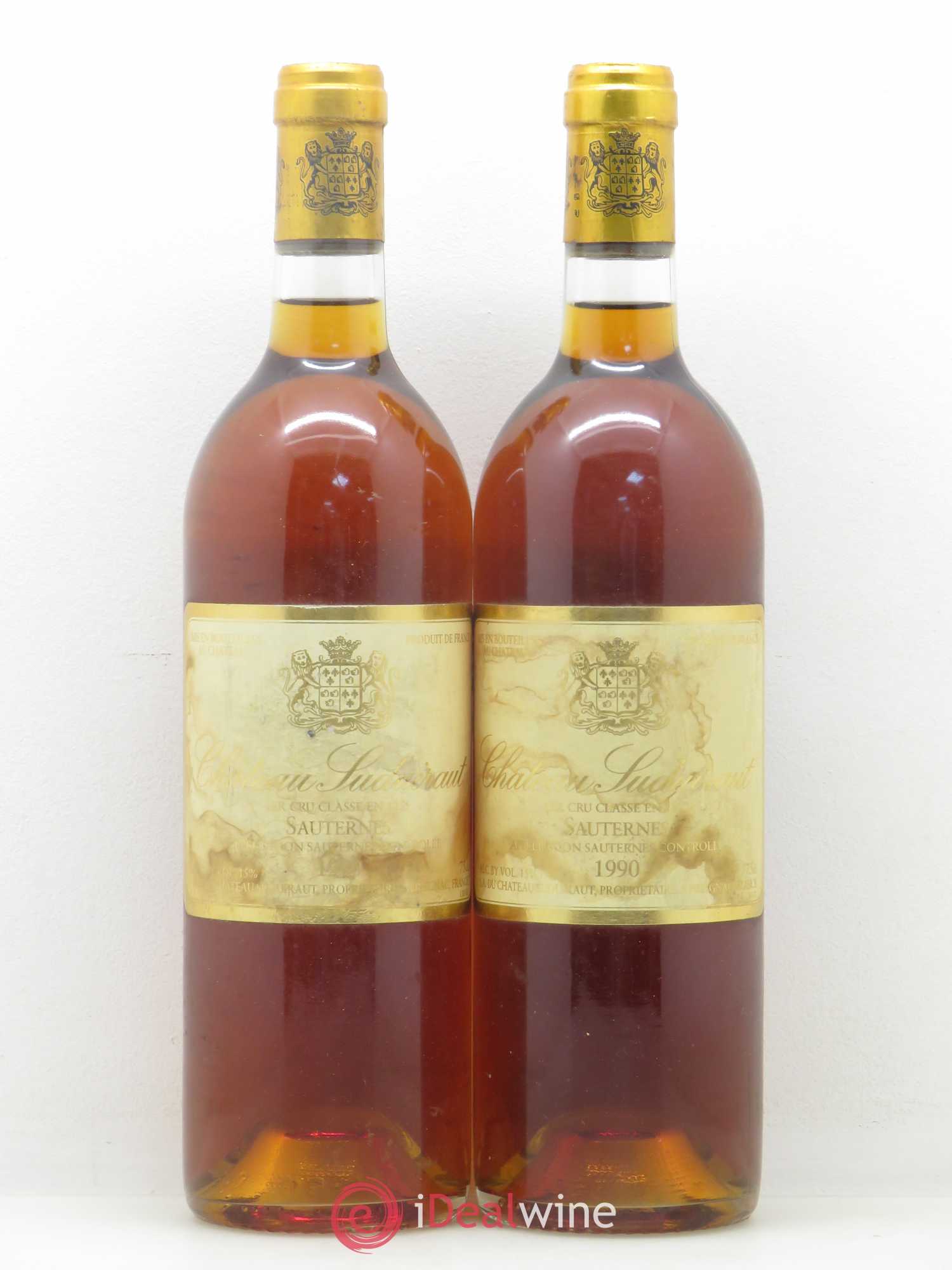 Château Suduiraut 1er Grand Cru Classé 1990 - Lotto di 2 bottiglie - 0