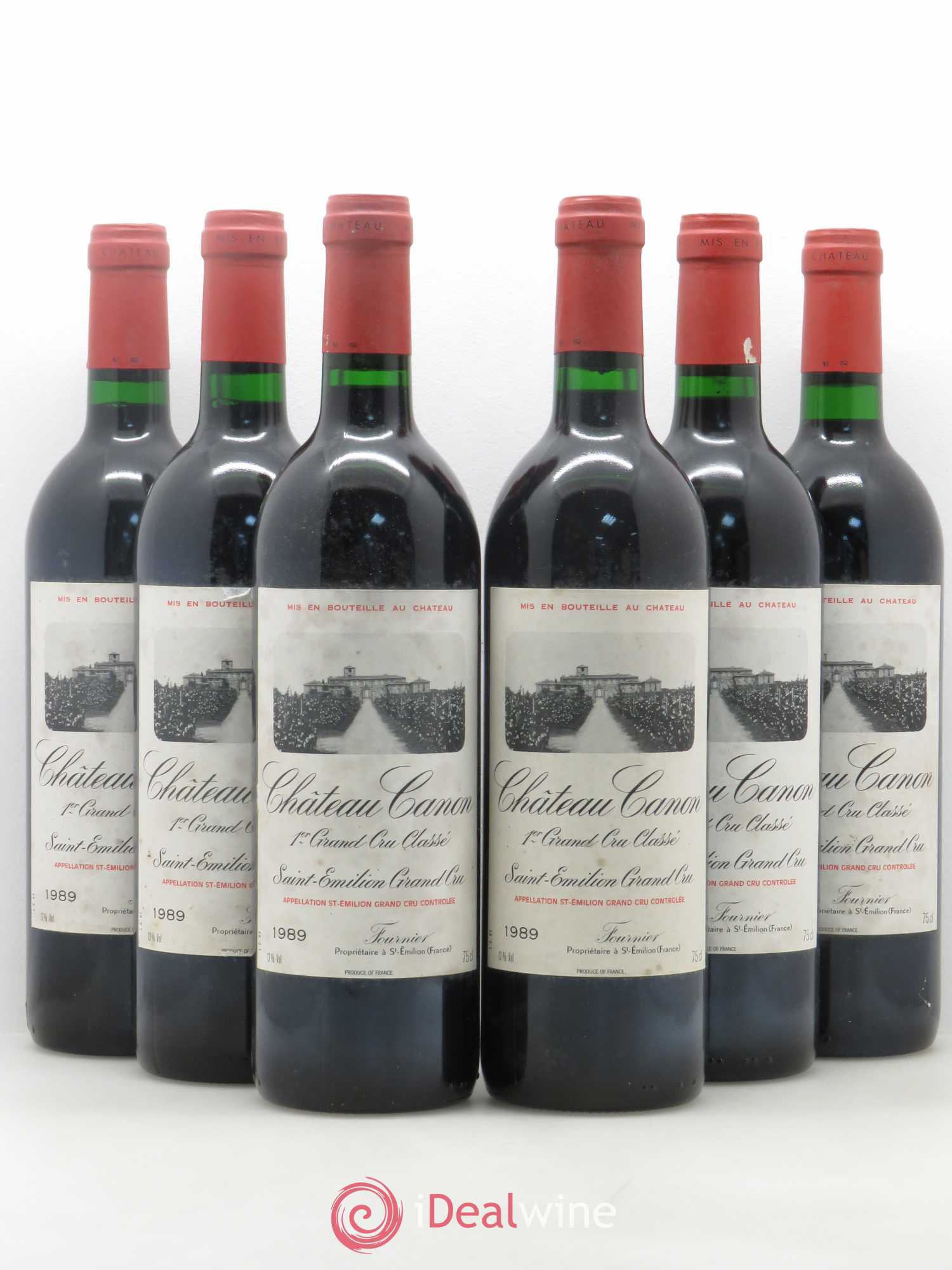 Château Canon 1er Grand Cru Classé B 1989 - Lot de 6 bouteilles - 0