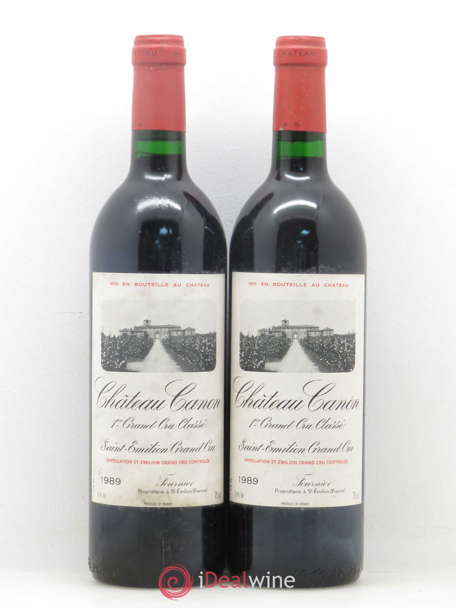 Château Canon 1er Grand Cru Classé B 1989 - Lot de 2 bouteilles - 0