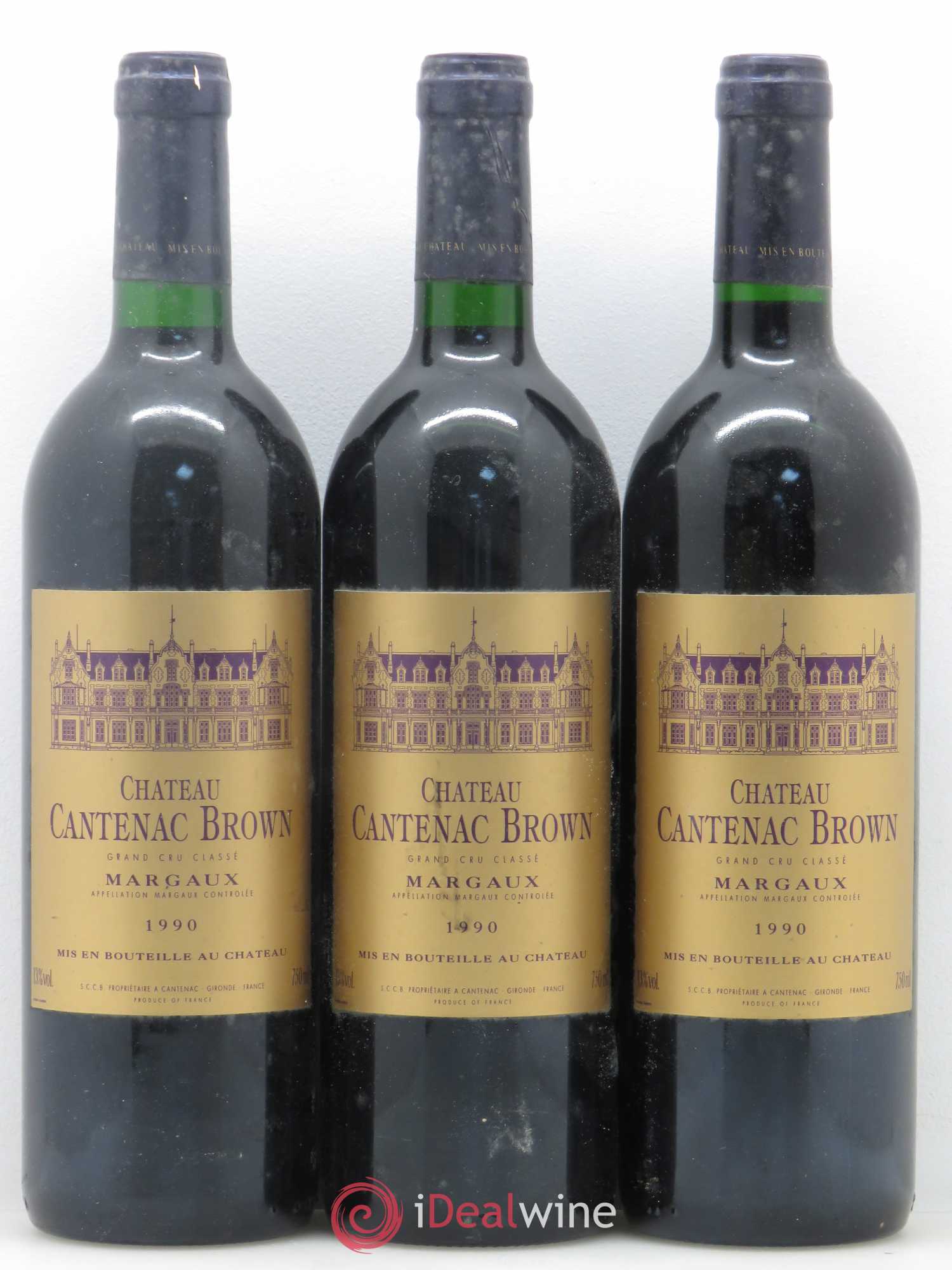 Château Cantenac Brown 3ème Grand Cru Classé 1990 - Lot de 6 bouteilles - 1