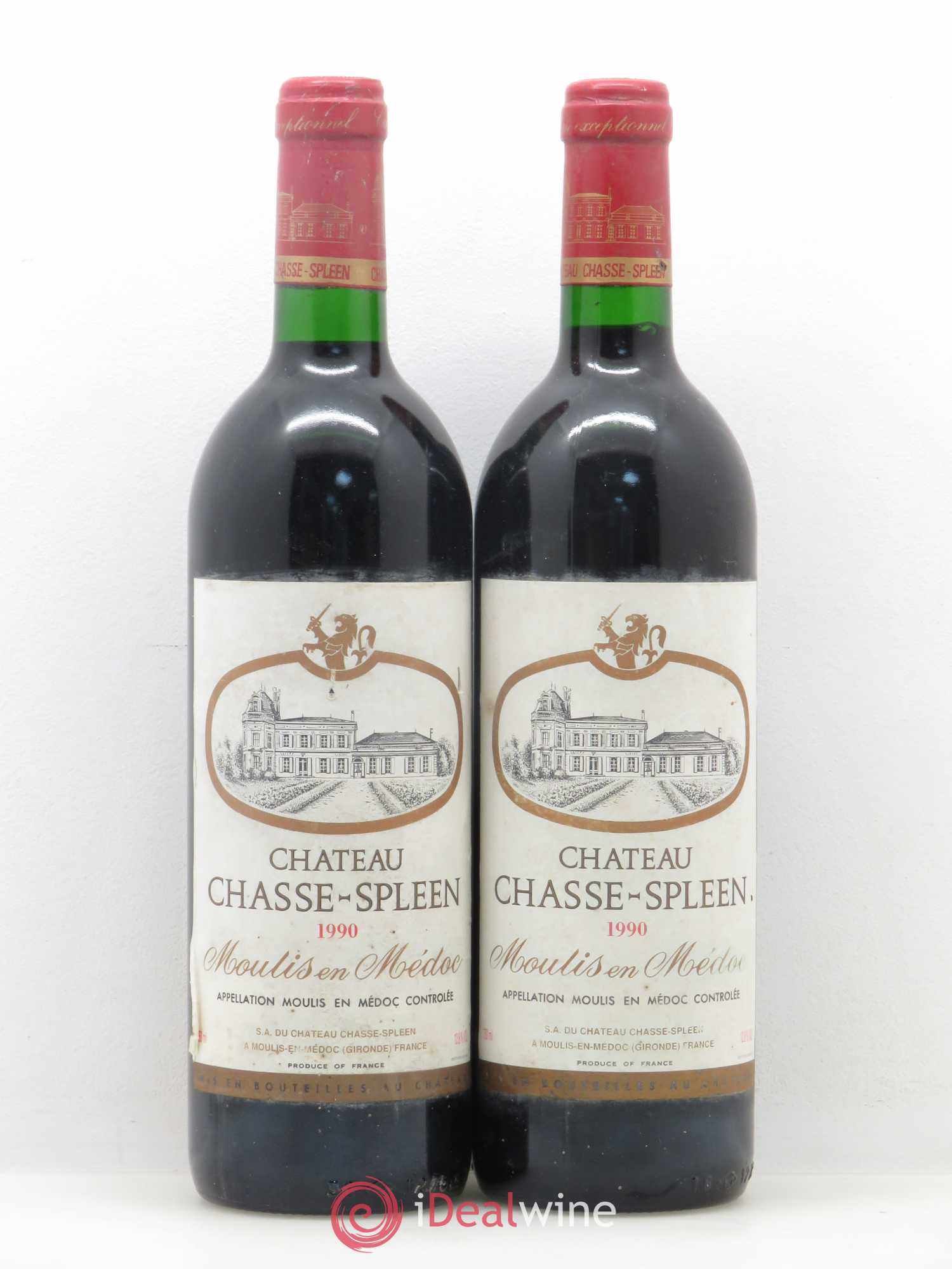 Château Chasse Spleen 1990 - Lot de 2 bouteilles - 0