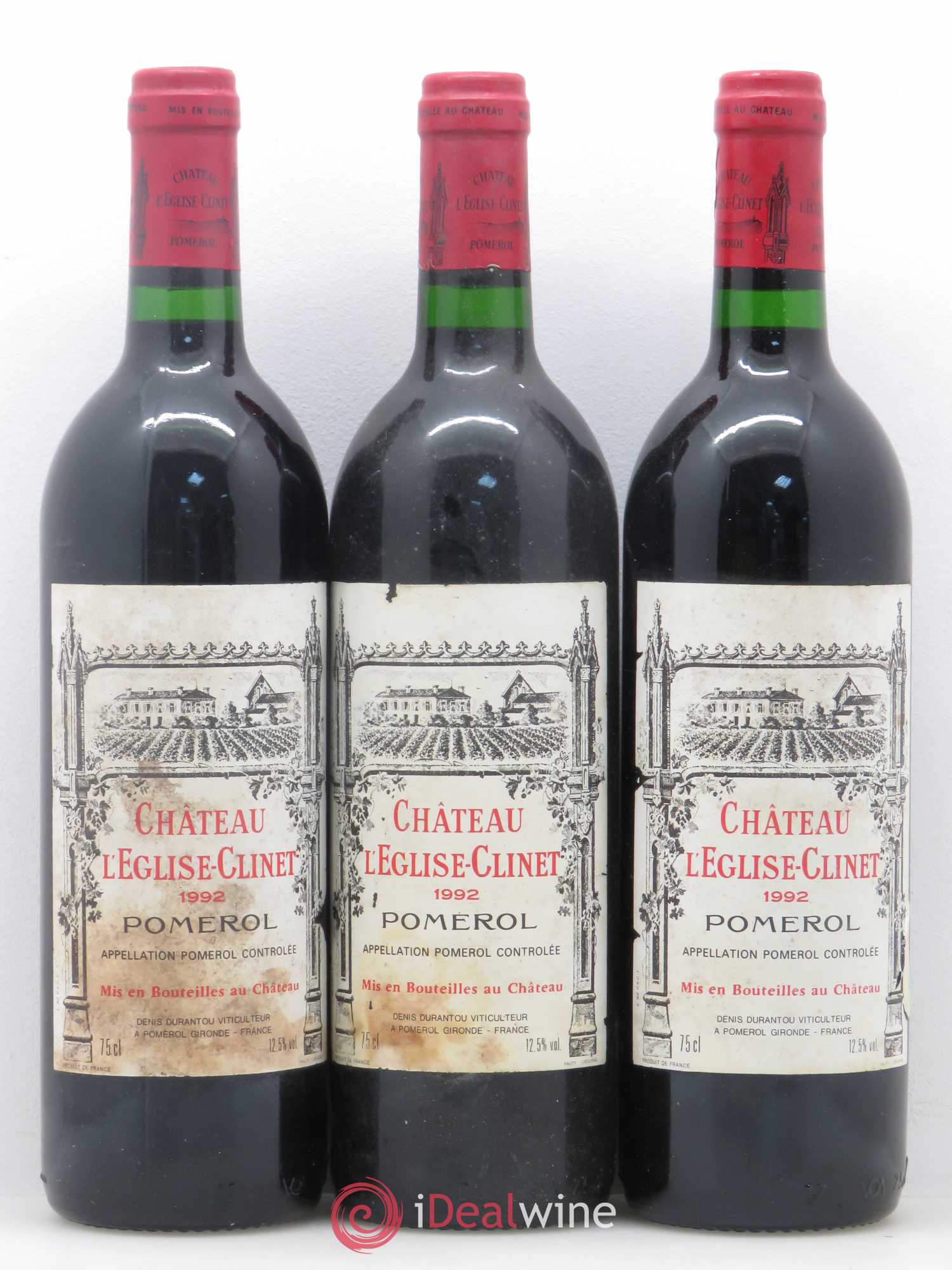 Château l' Église Clinet 1992 - Lot de 6 bouteilles - 1
