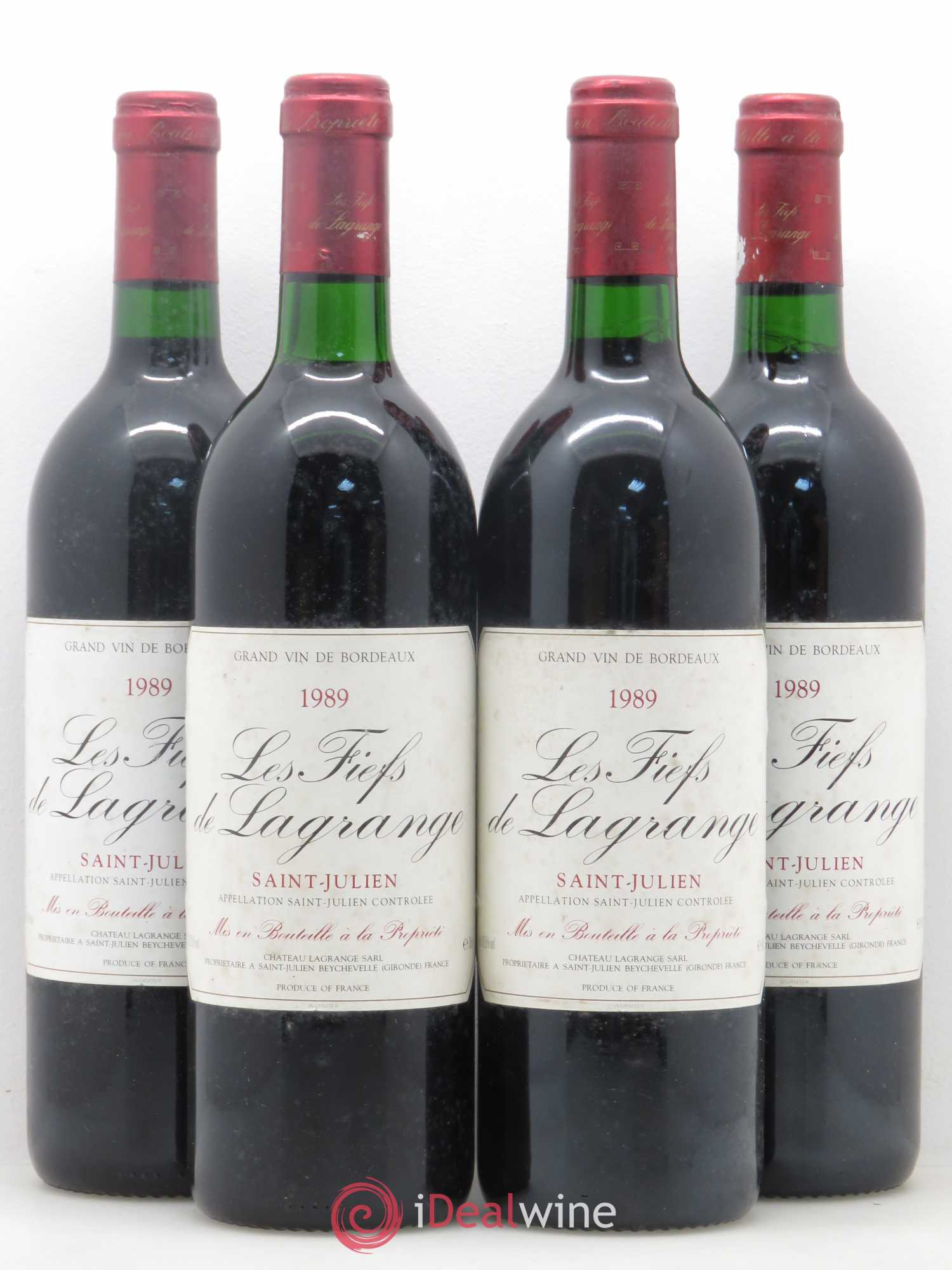 Les Fiefs de Lagrange Second Vin 1989 - Lot de 4 bouteilles - 0