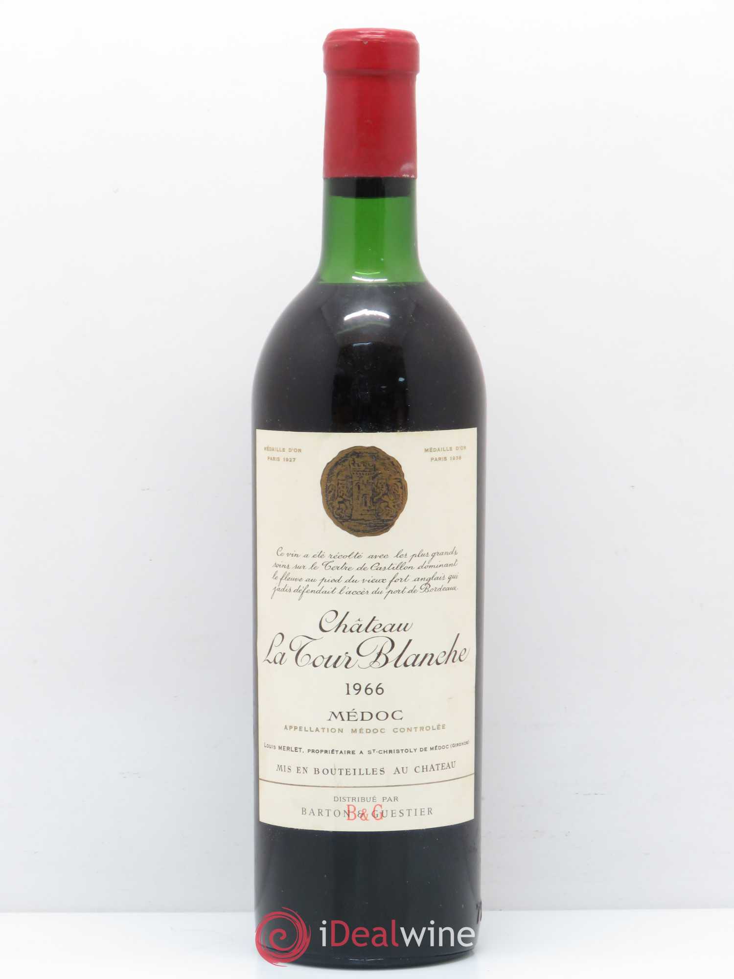 Château Tour Blanche Cru Bourgeois 1966 - Lot de 1 bouteille - 0