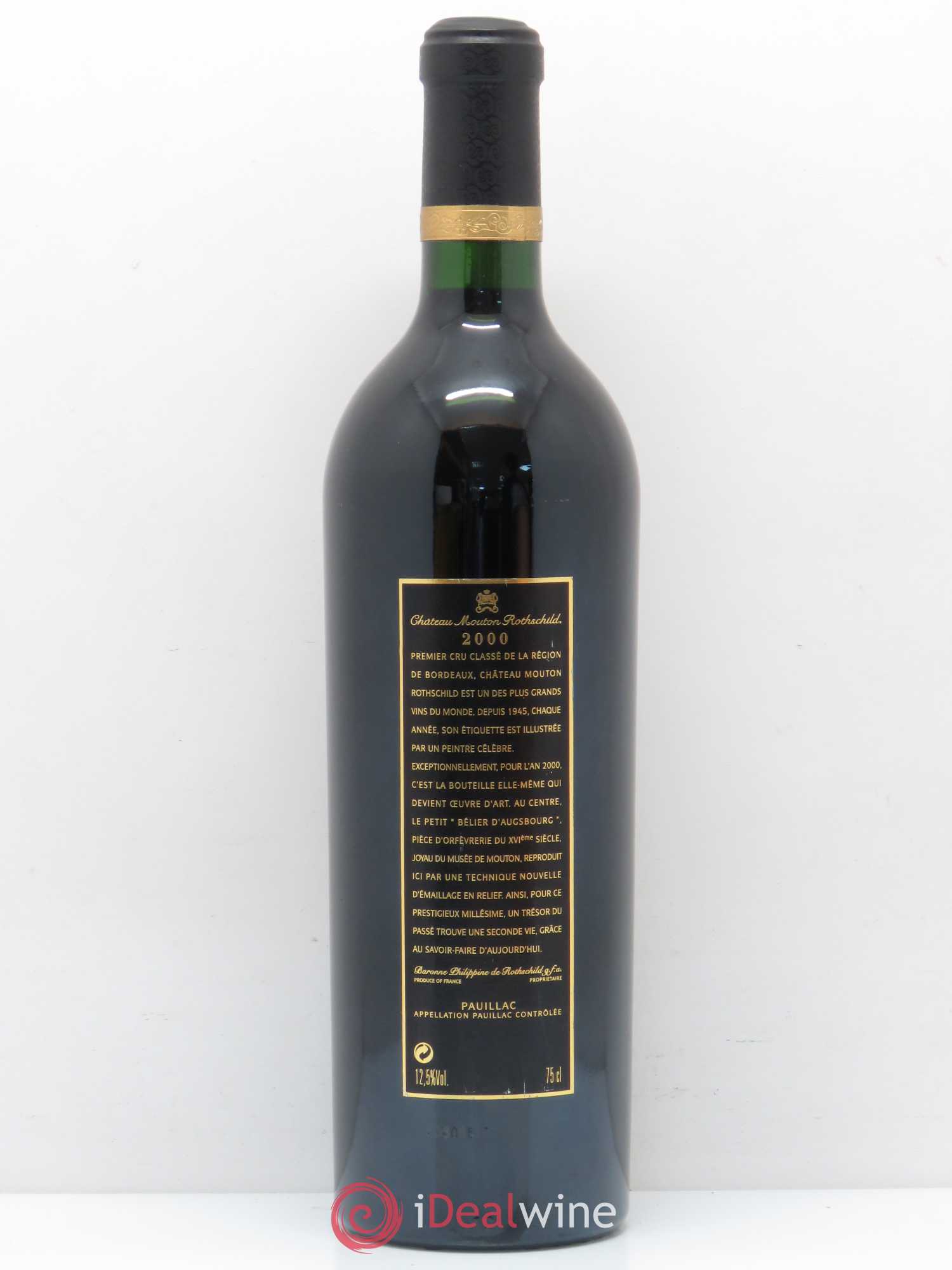 Château Mouton Rothschild 1er Grand Cru Classé 2000 - Lot de 1 bouteille - 1