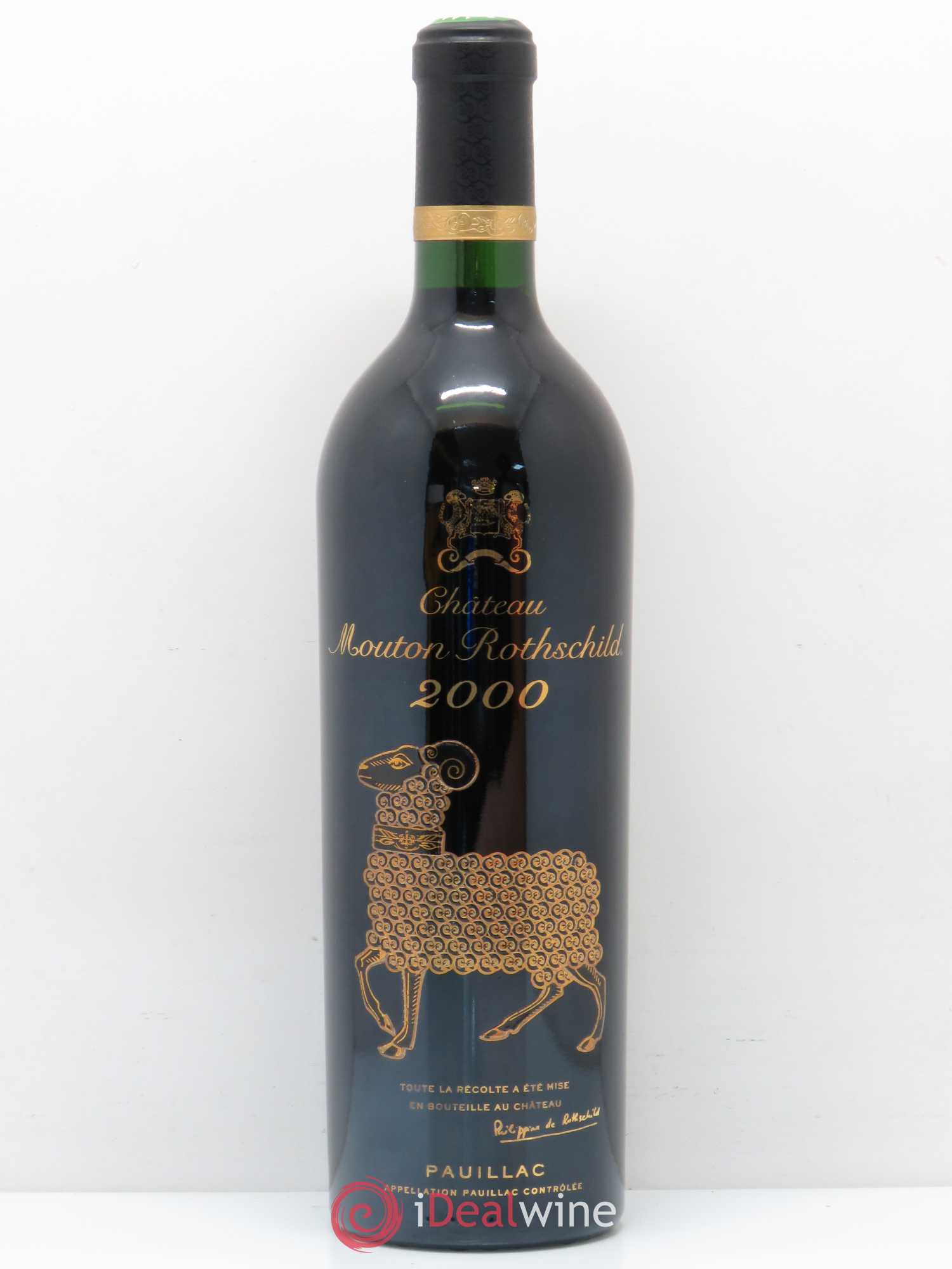 Château Mouton Rothschild 1er Grand Cru Classé 2000 - Lot de 1 bouteille - 0