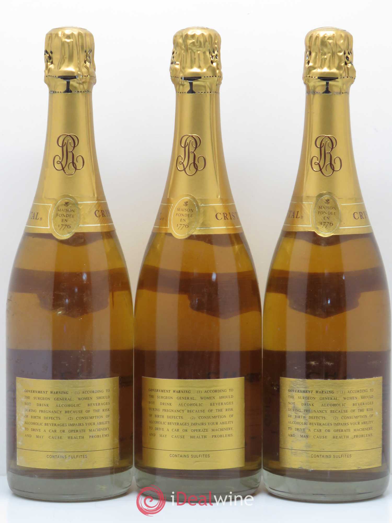 Cristal Louis Roederer 1986 - Lot de 3 bouteilles - 1