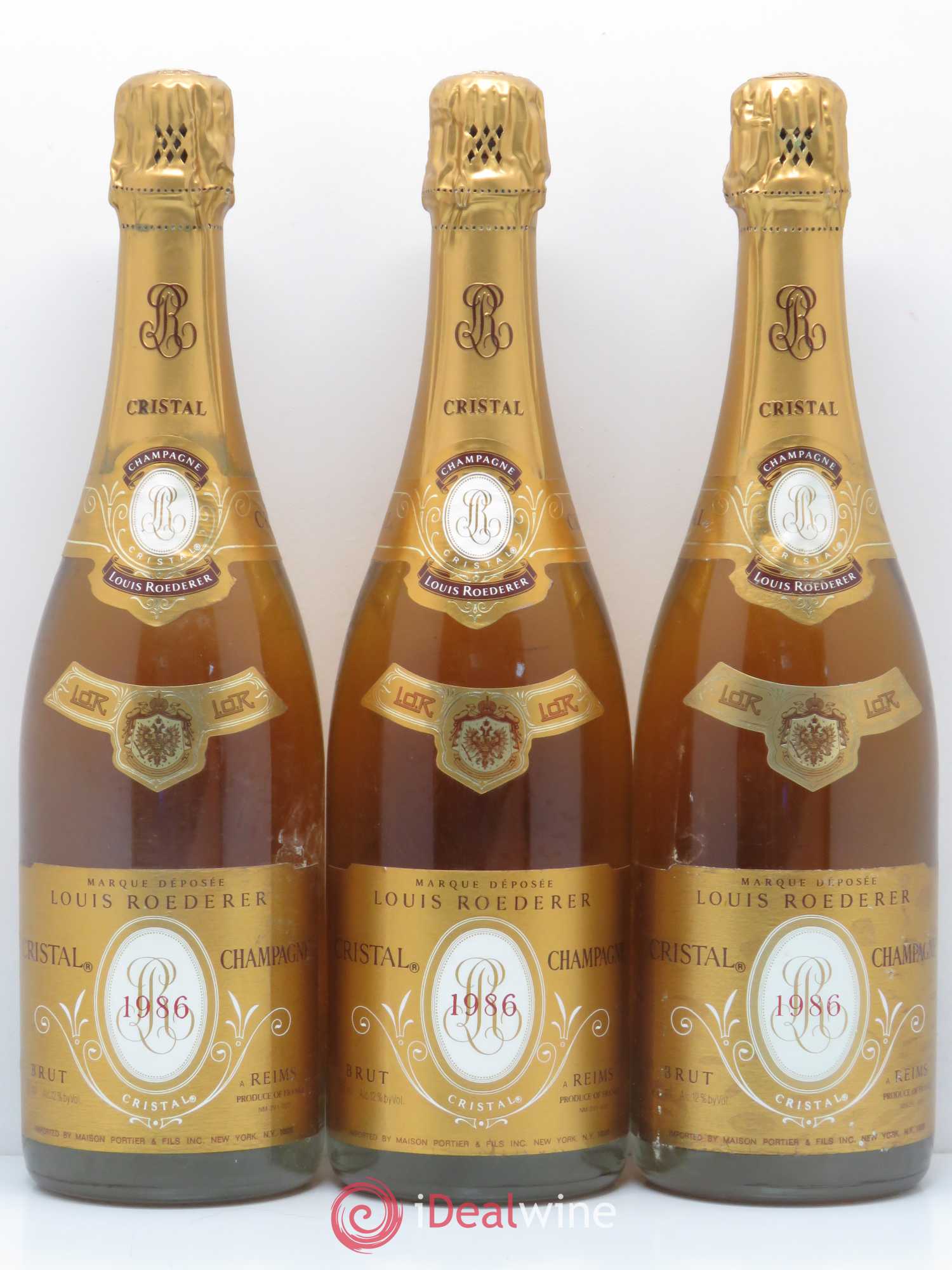 Cristal Louis Roederer 1986 - Lot de 3 bouteilles - 0