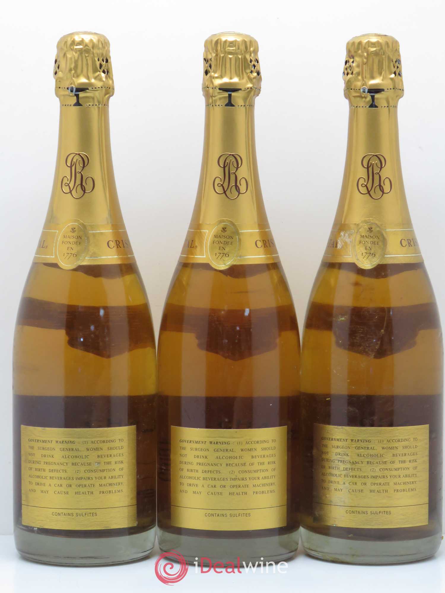 Cristal Louis Roederer 1986 - Lot de 3 bouteilles - 1
