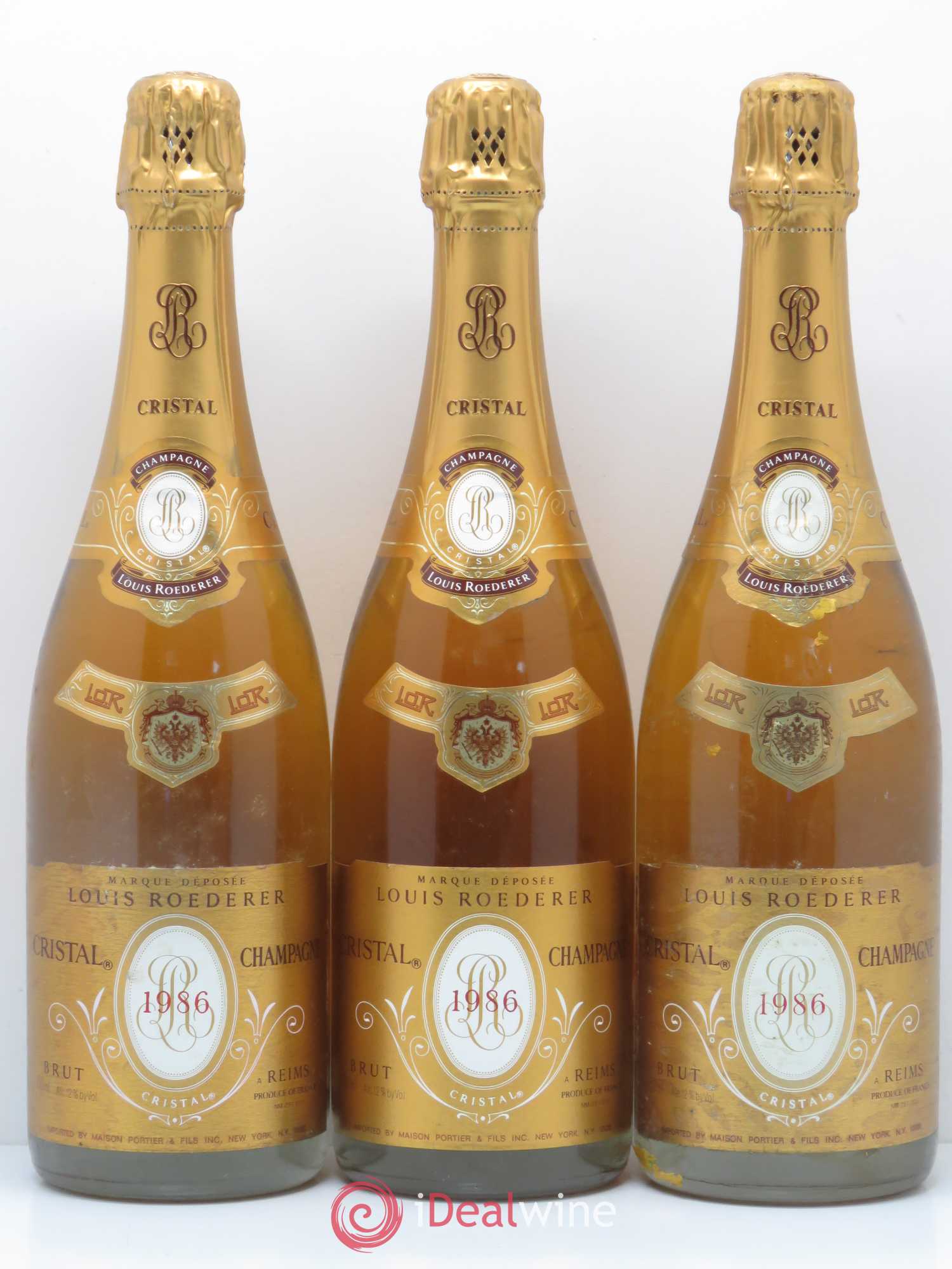 Cristal Louis Roederer 1986 - Lot de 3 bouteilles - 0