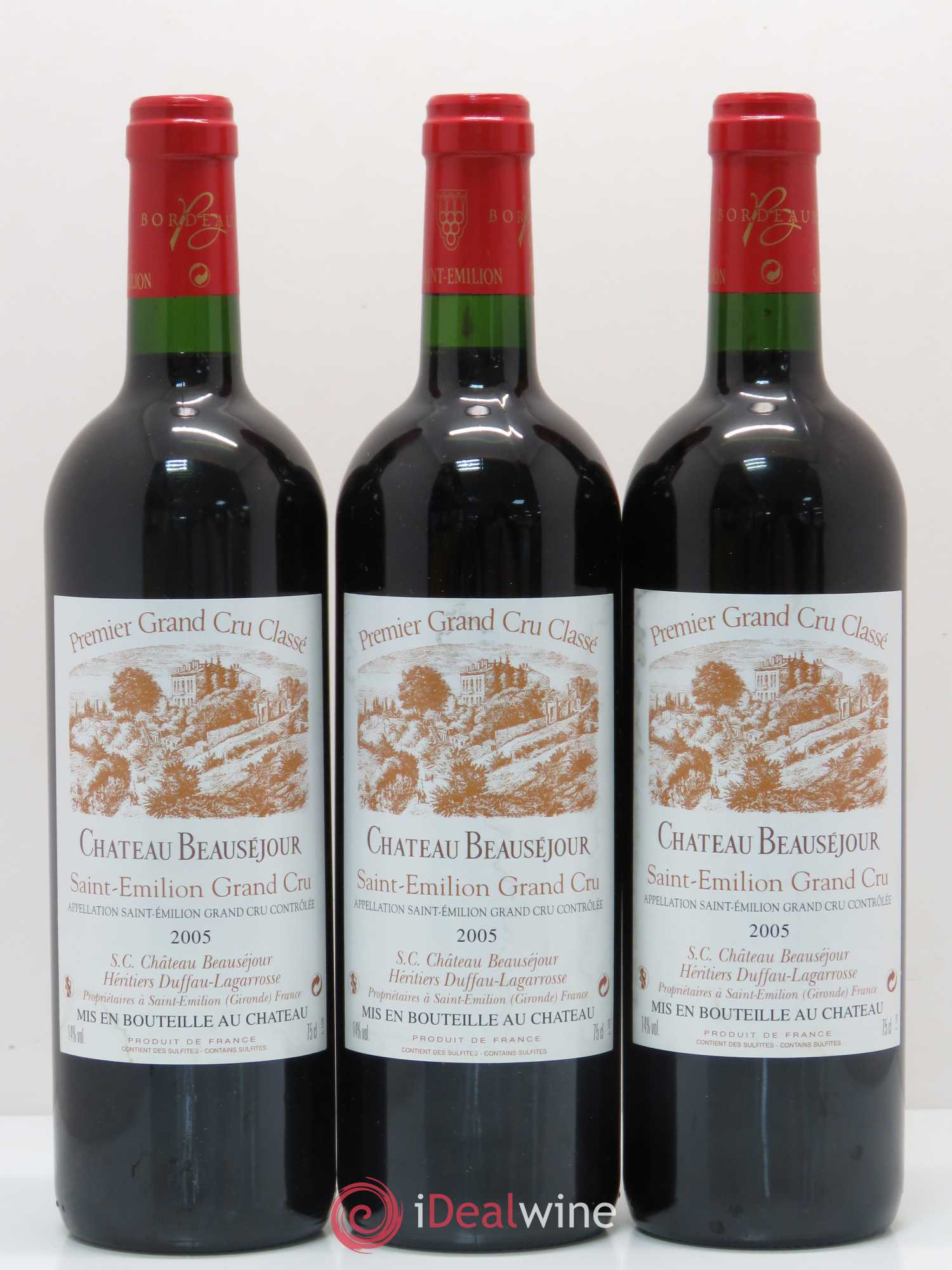 Château Beauséjour (Duffau-Lagarrosse) 1er Grand Cru Classé B 2005 - Lot de 12 bouteilles - 1