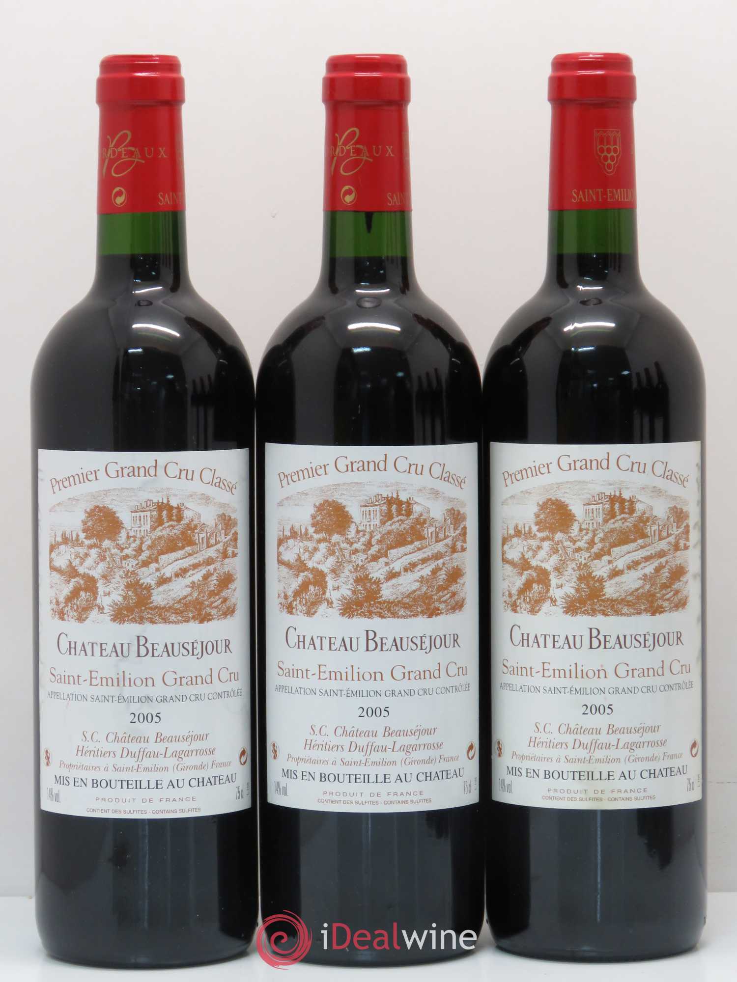 Château Beauséjour (Duffau-Lagarrosse) 1er Grand Cru Classé B 2005 - Lot de 6 bouteilles - 1