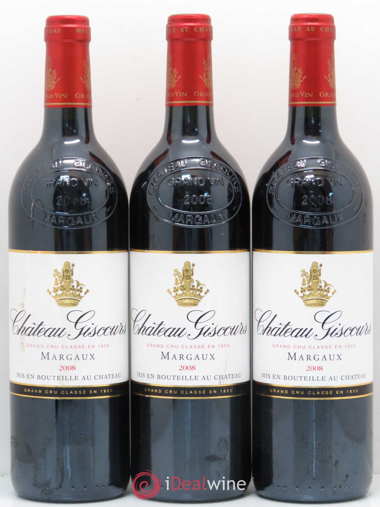Château Giscours 3ème Grand Cru Classé 2008 - Lot de 3 bouteilles - 0