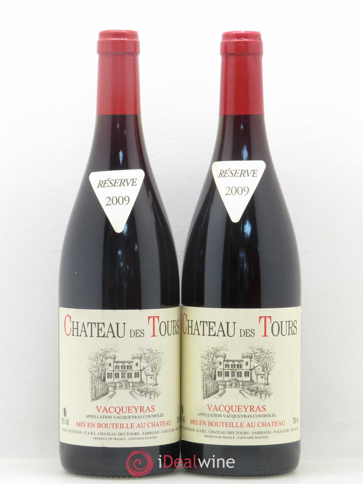 Vacqueyras Château des Tours Emmanuel Reynaud 2009 - Lot de 2 bouteilles - 0
