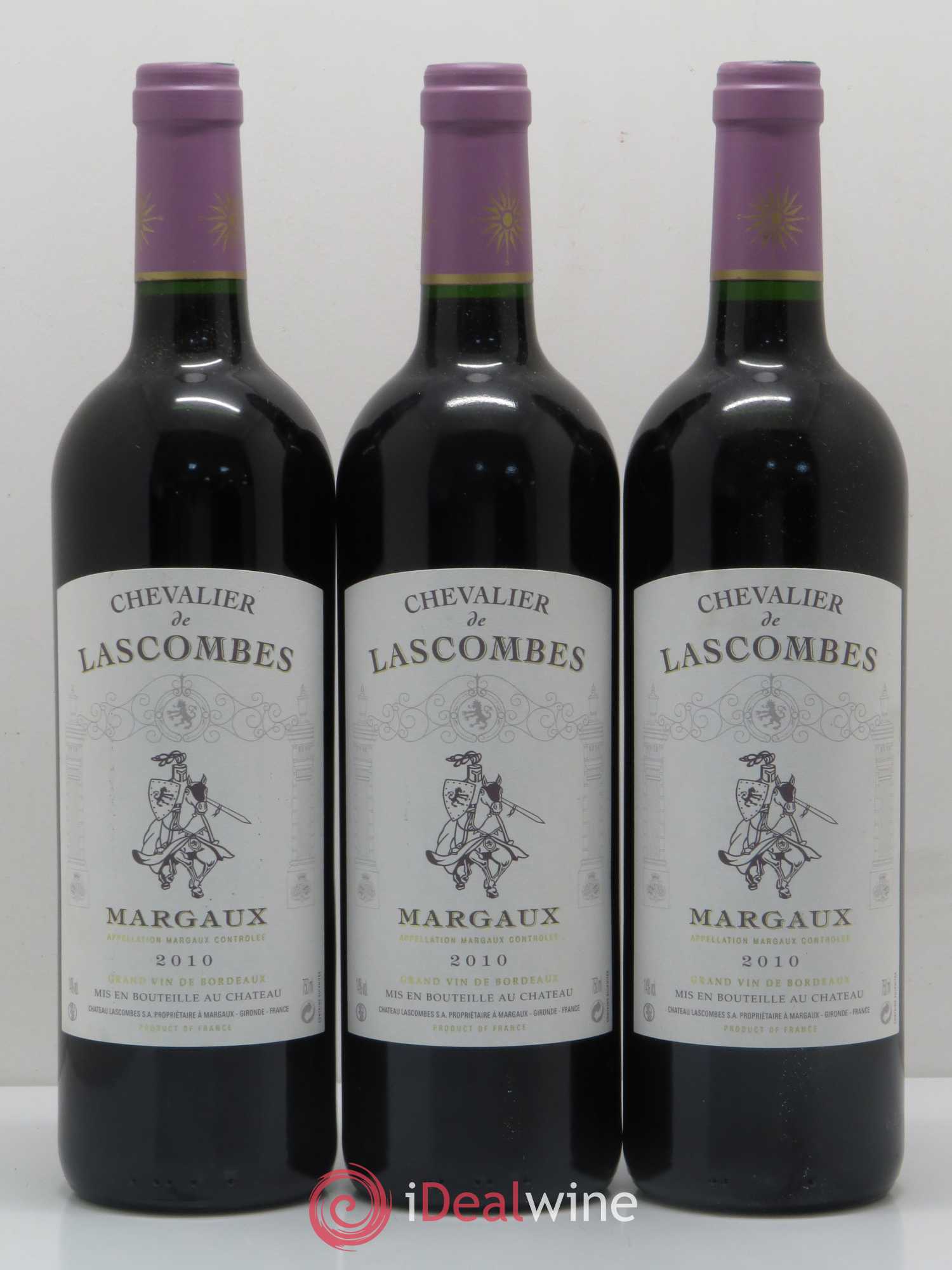 Chevalier de Lascombes Second Vin 2010 - Lot de 3 bouteilles - 0