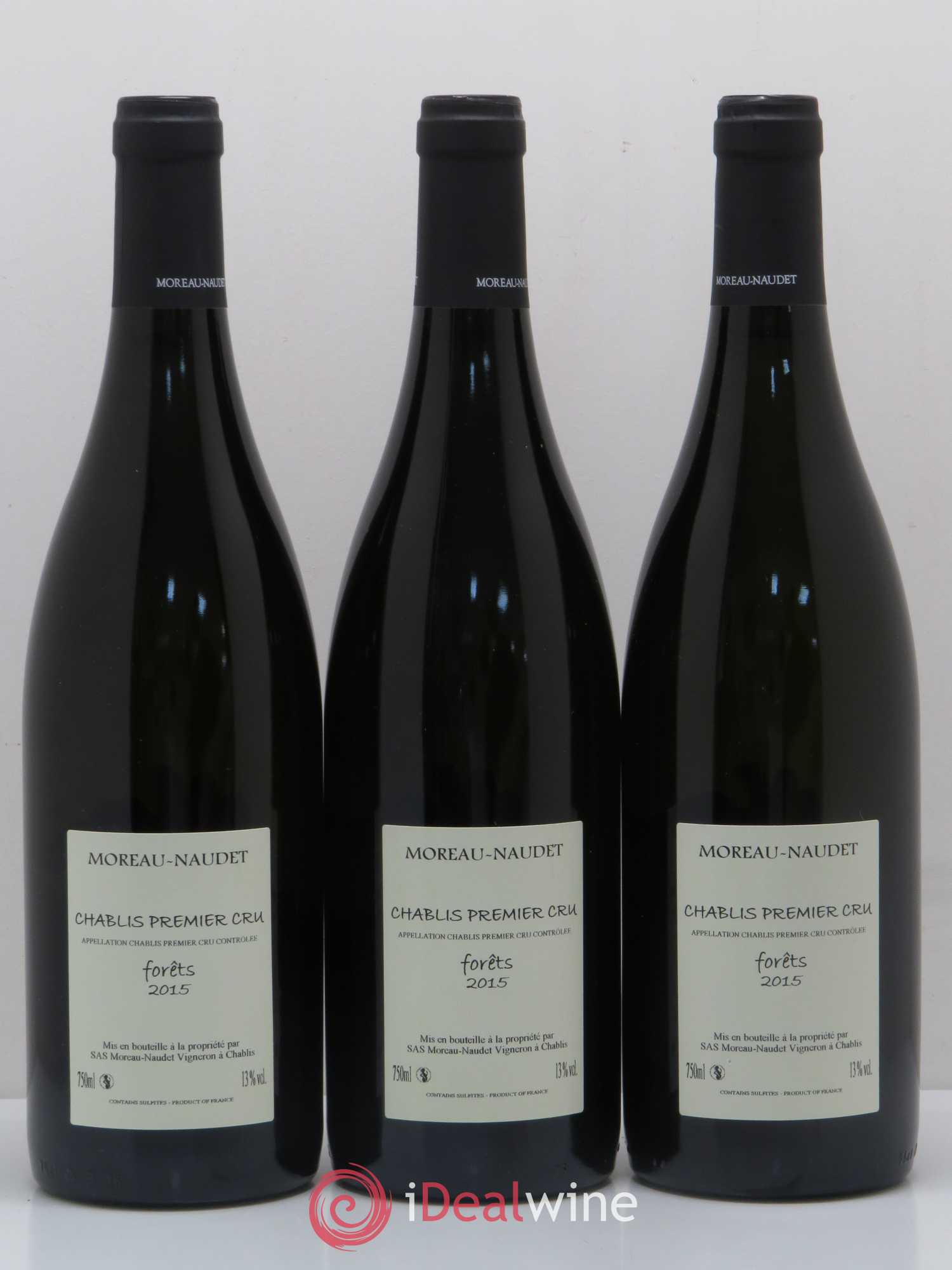 Chablis 1er Cru Forets Domaine Moreau Naudet 2015 - Posten von 6 Flaschen - 2