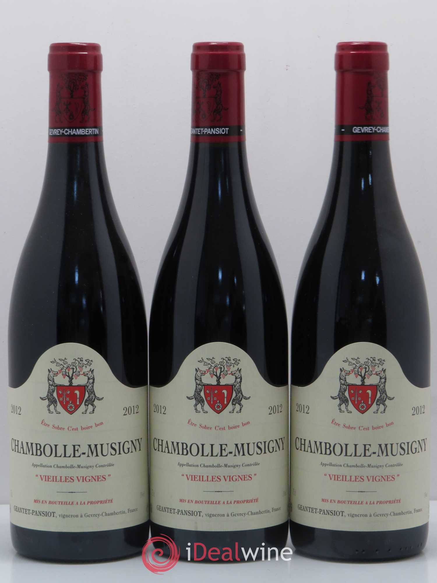 Chambolle-Musigny Vieilles vignes Geantet-Pansiot 2012 - Lot de 3 bouteilles - 0