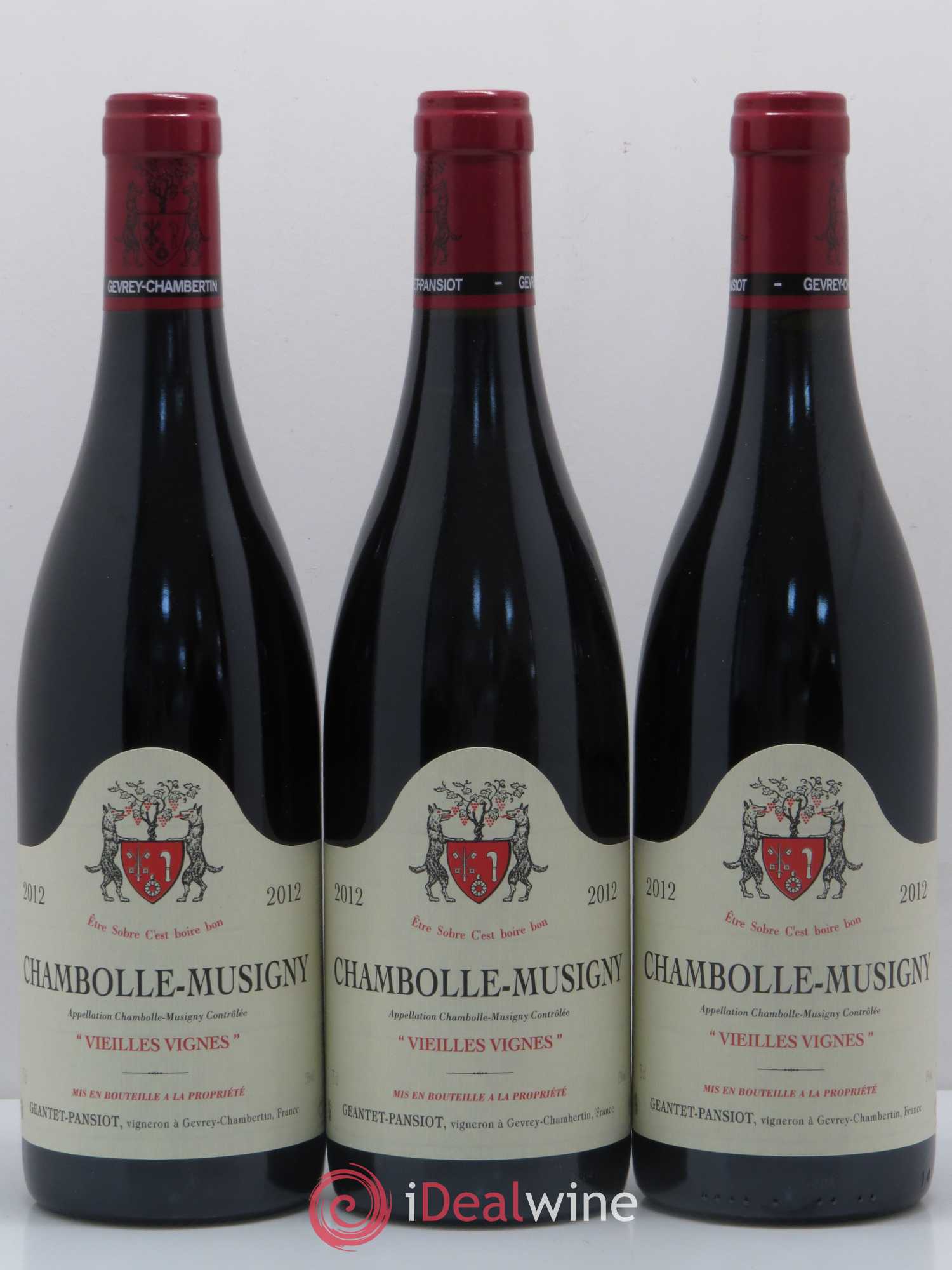 Chambolle-Musigny Vieilles vignes Geantet-Pansiot 2012 - Lot de 3 bouteilles - 0