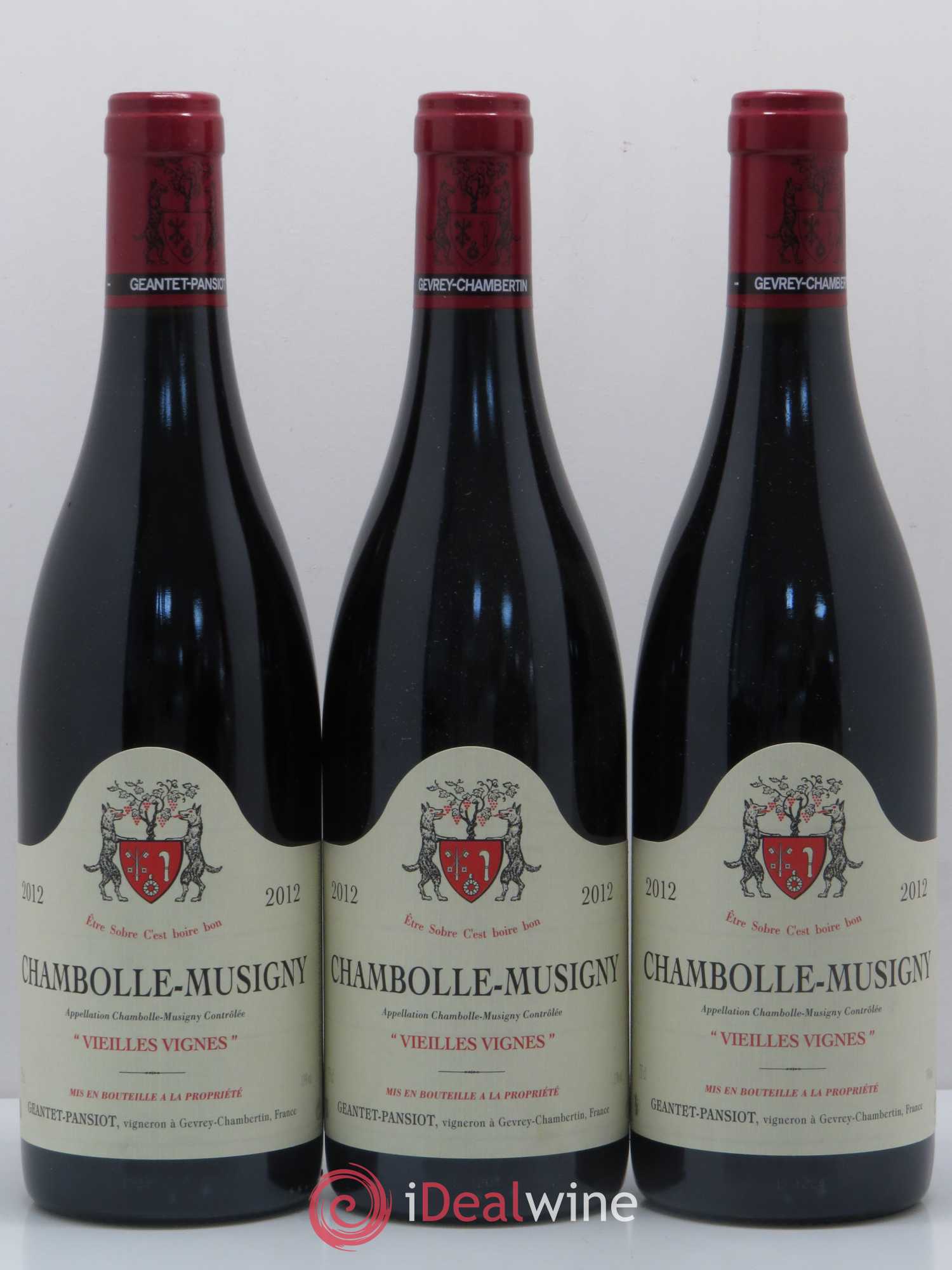 Chambolle-Musigny Vieilles vignes Geantet-Pansiot 2012 - Lot de 3 bouteilles - 0