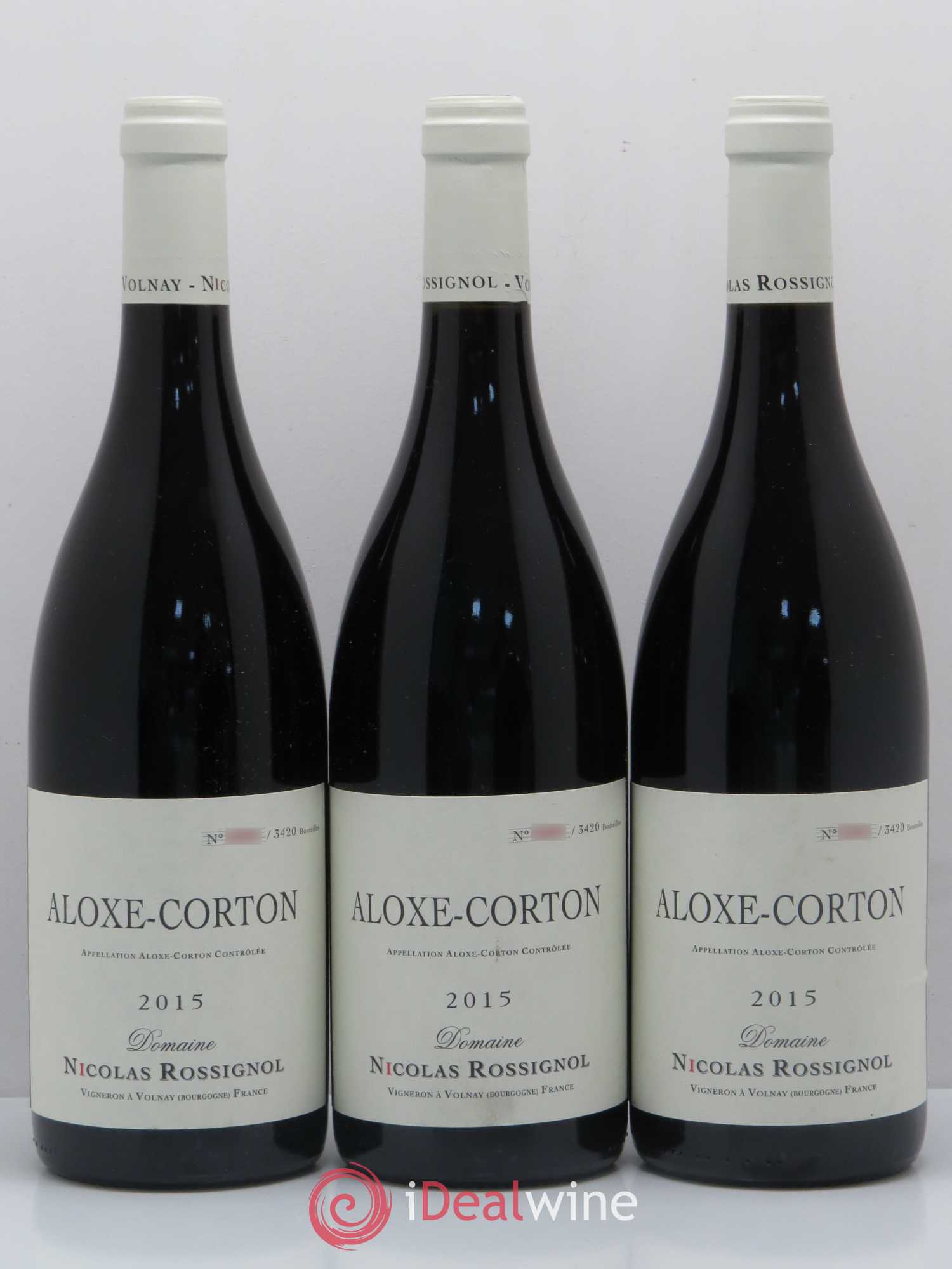 Aloxe-Corton Nicolas Rossignol 2015 - Lot de 3 bouteilles - 0