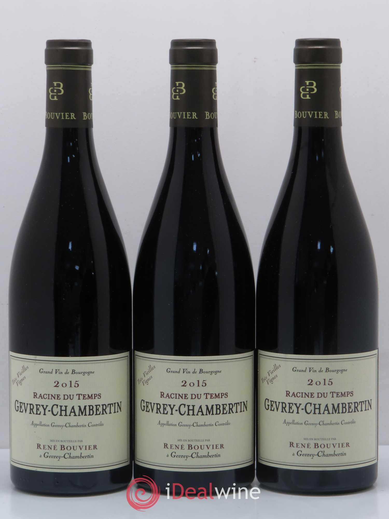 Gevrey-Chambertin Racine du Temps TVV René Bouvier 2015 - Lot de 3 bouteilles - 0