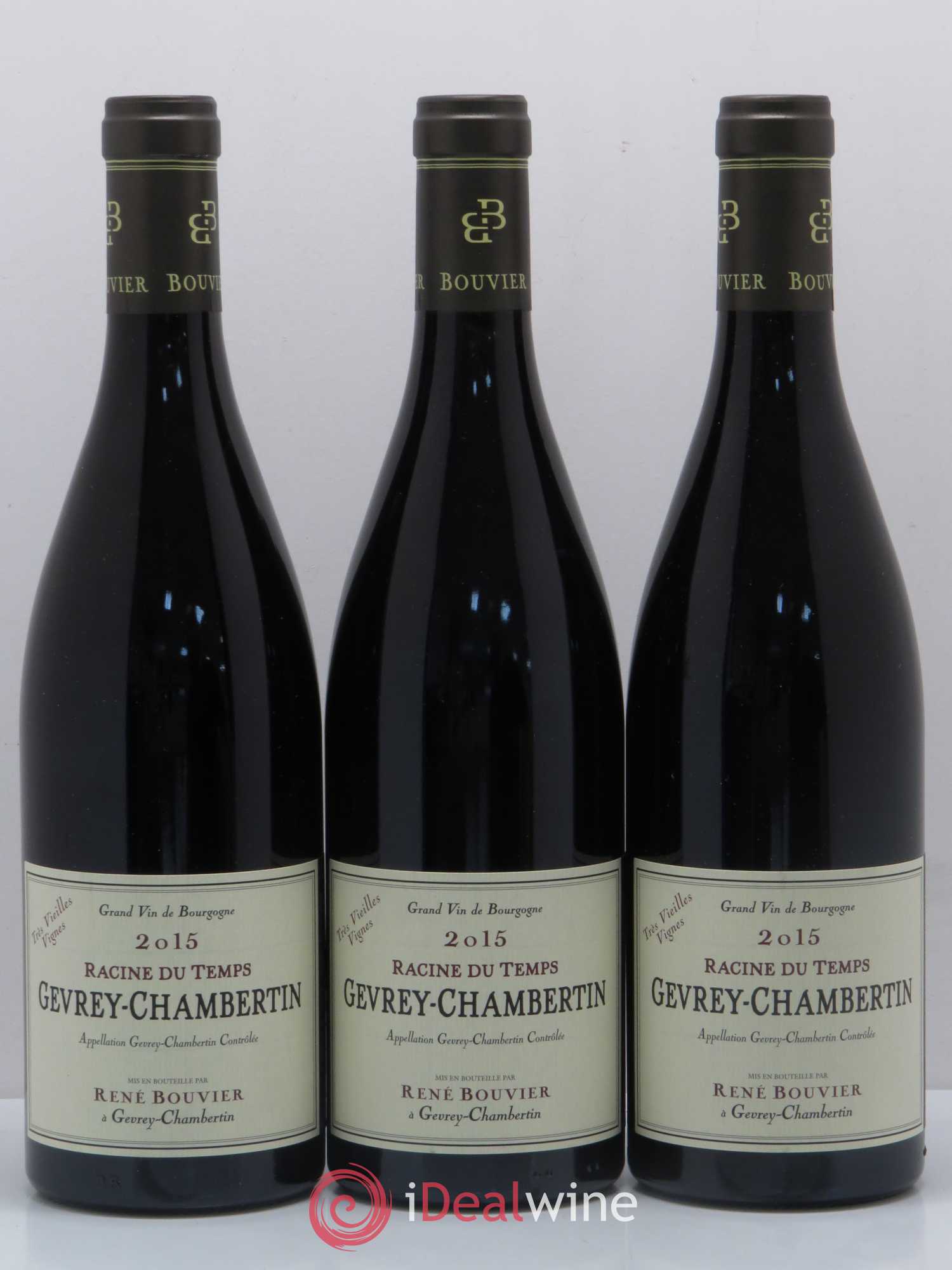 Gevrey-Chambertin Racine du Temps TVV René Bouvier 2015 - Lot de 3 bouteilles - 0