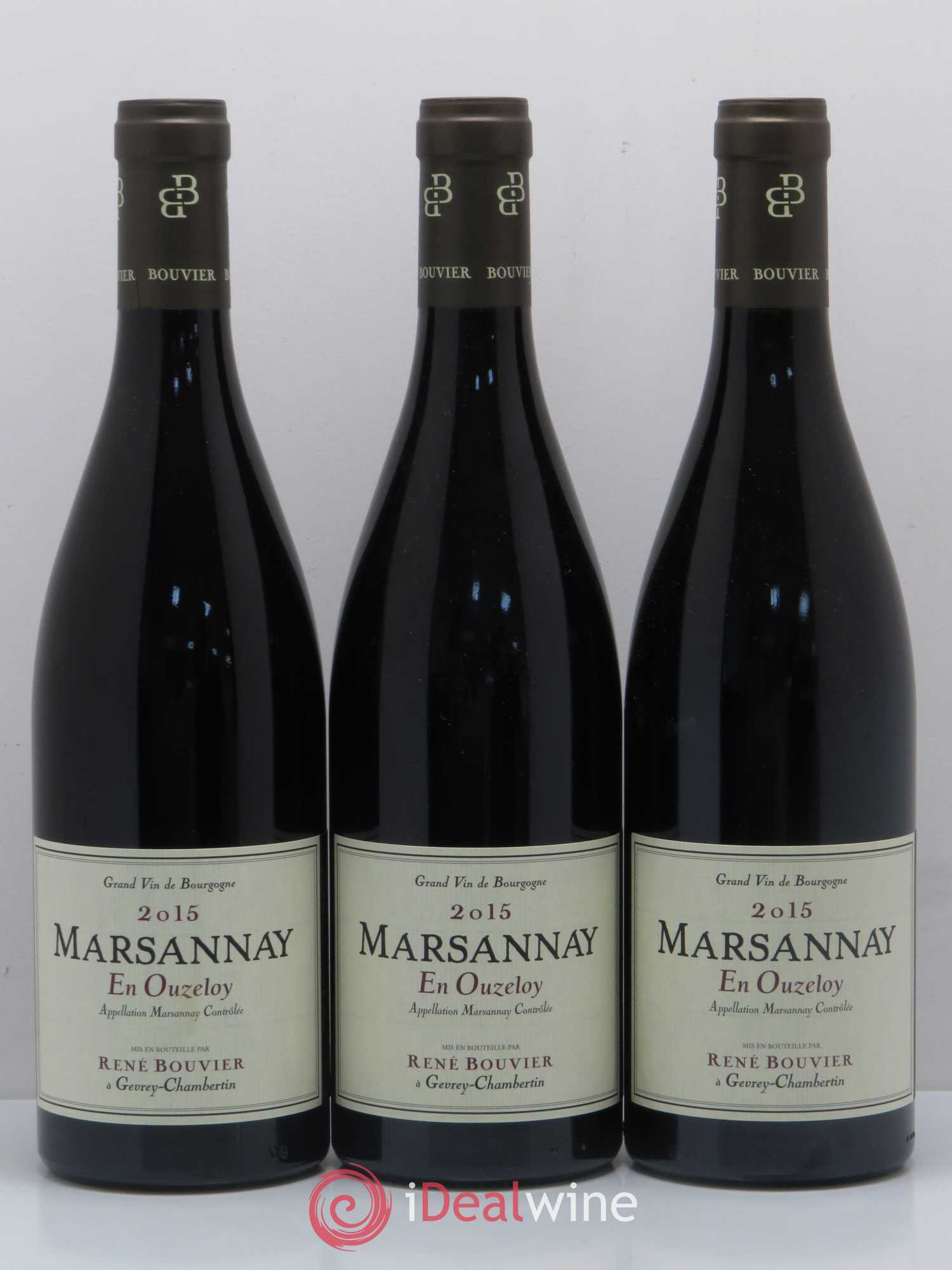 Marsannay En Ouzeloy René Bouvier 2015 - Lot de 3 bouteilles - 0