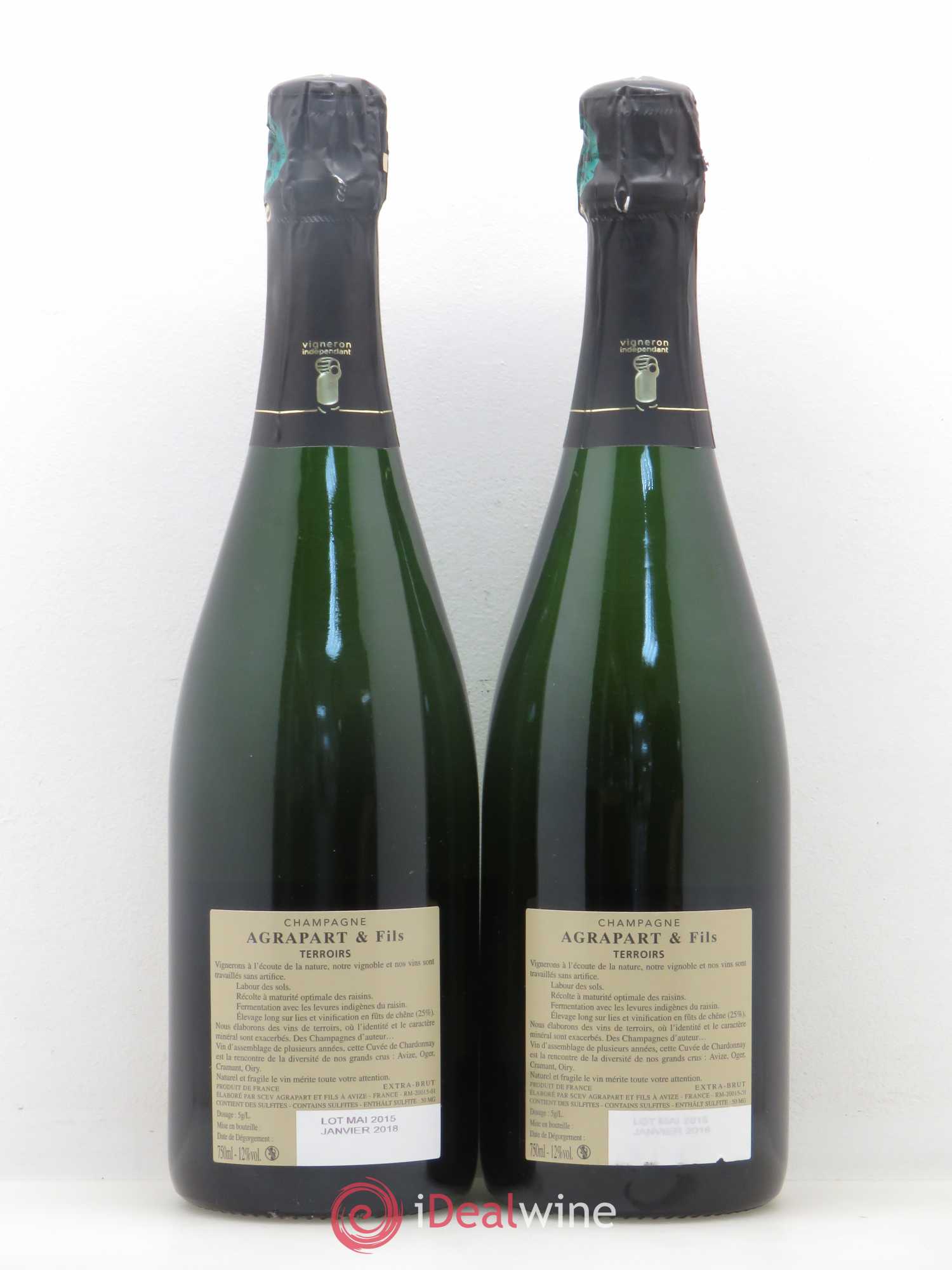 Terroirs Blanc de Blancs Extra-Brut Agrapart & Fils - Lot de 2 bouteilles - 1